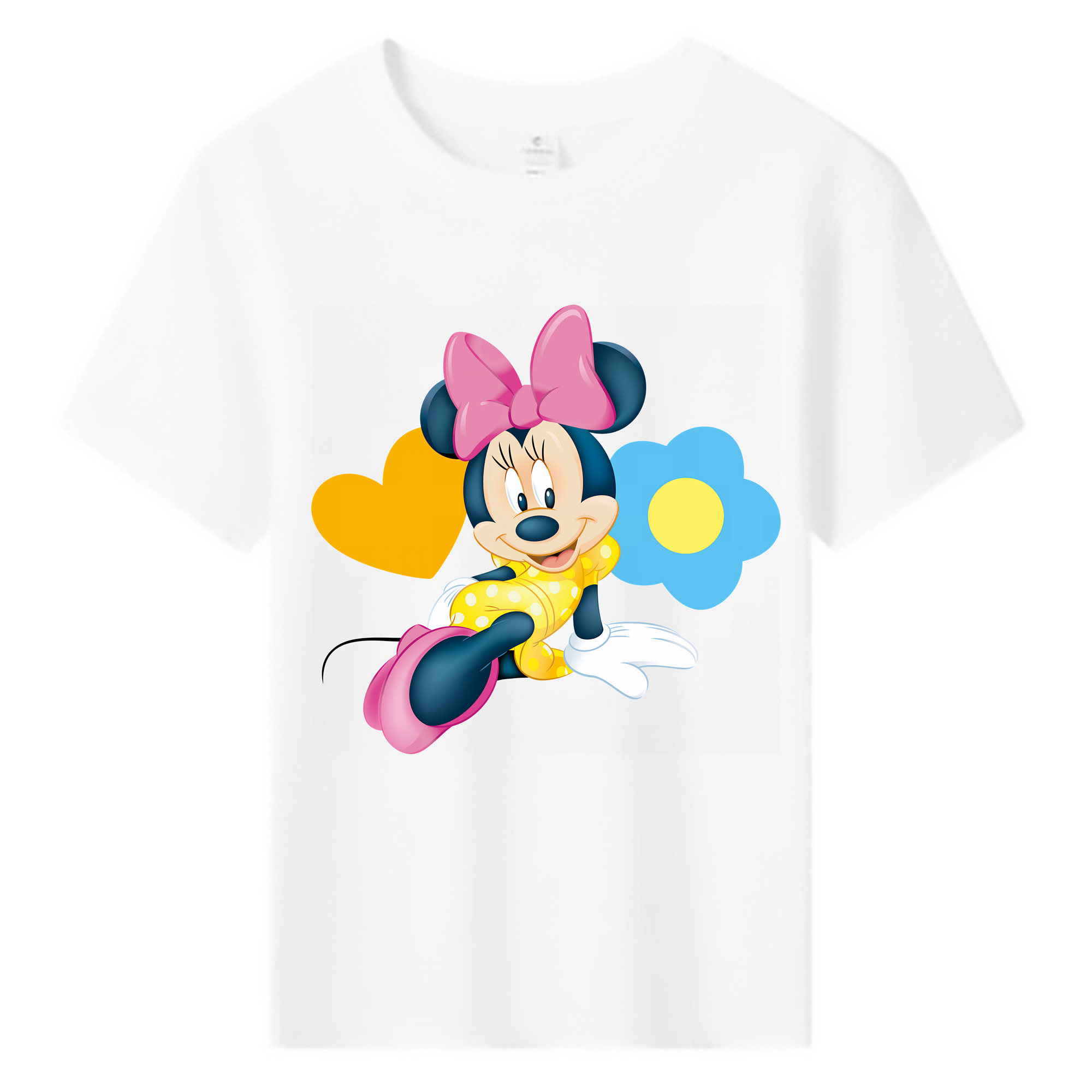 （画像用） ミッキーマウス Mickey Mouse 綿100％キッズTシャツ（フロントプリント）