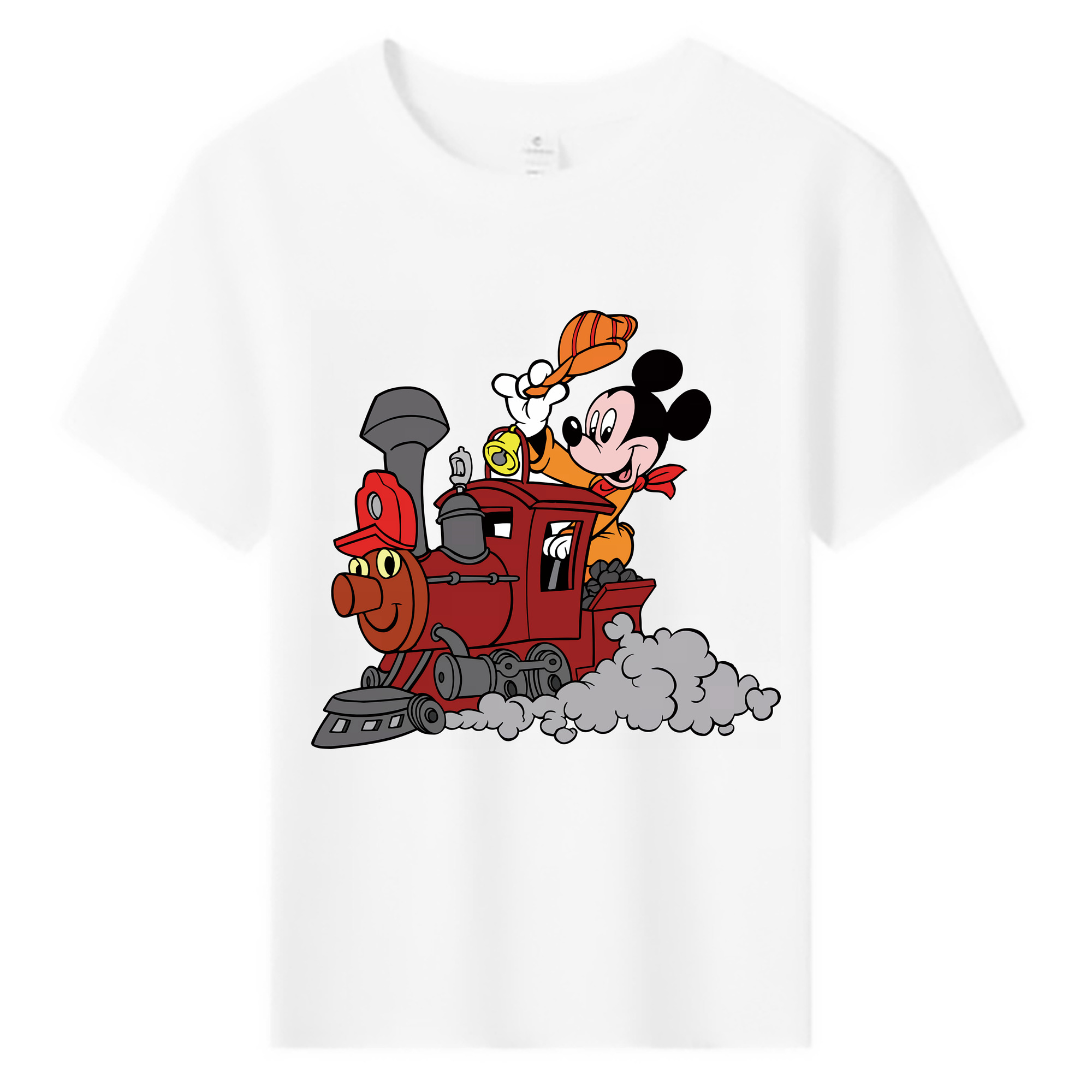 （画像用） ミッキーマウス Mickey Mouse 綿100％キッズTシャツ（フロントプリント）