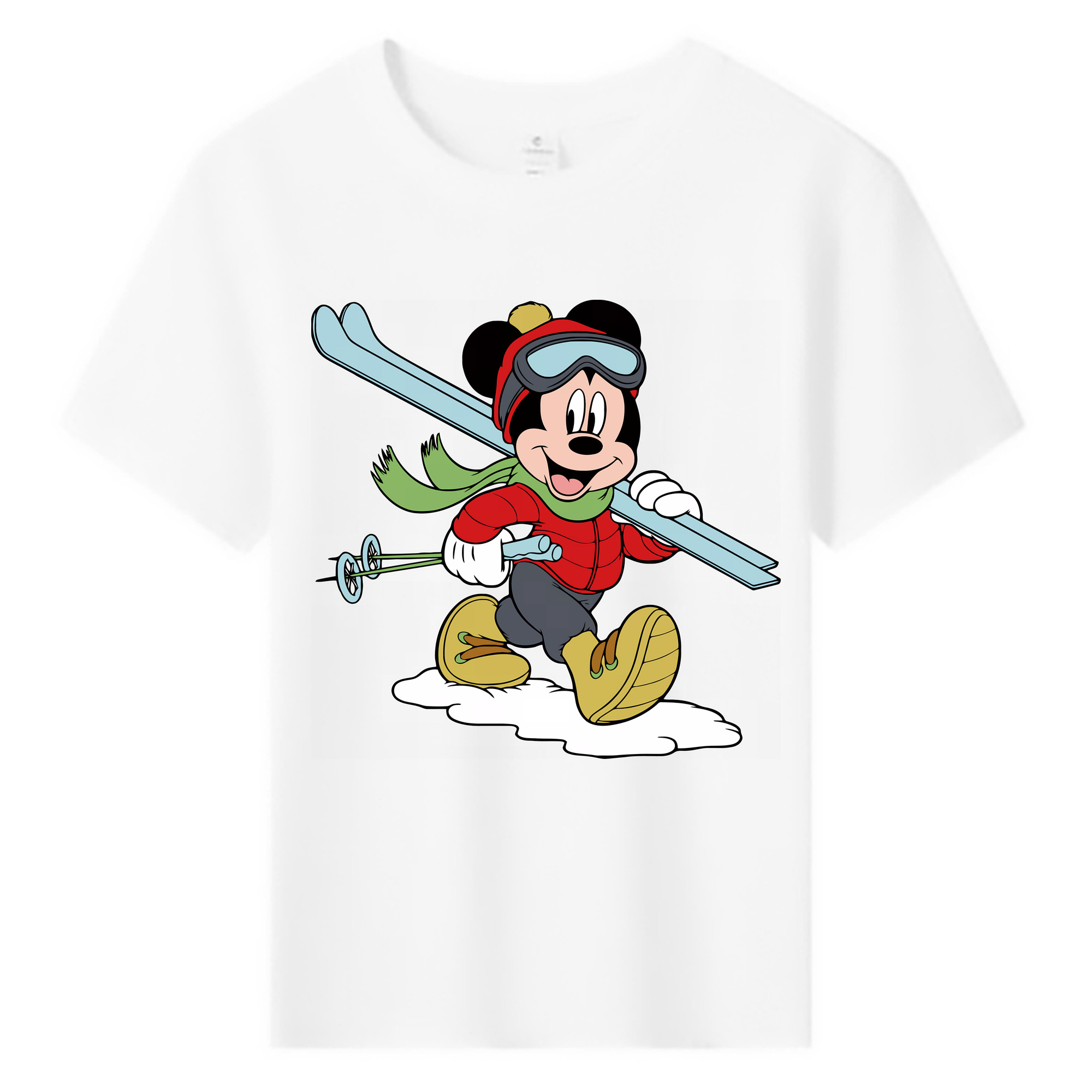 （画像用） ミッキーマウス Mickey Mouse 綿100％キッズTシャツ（フロントプリント）