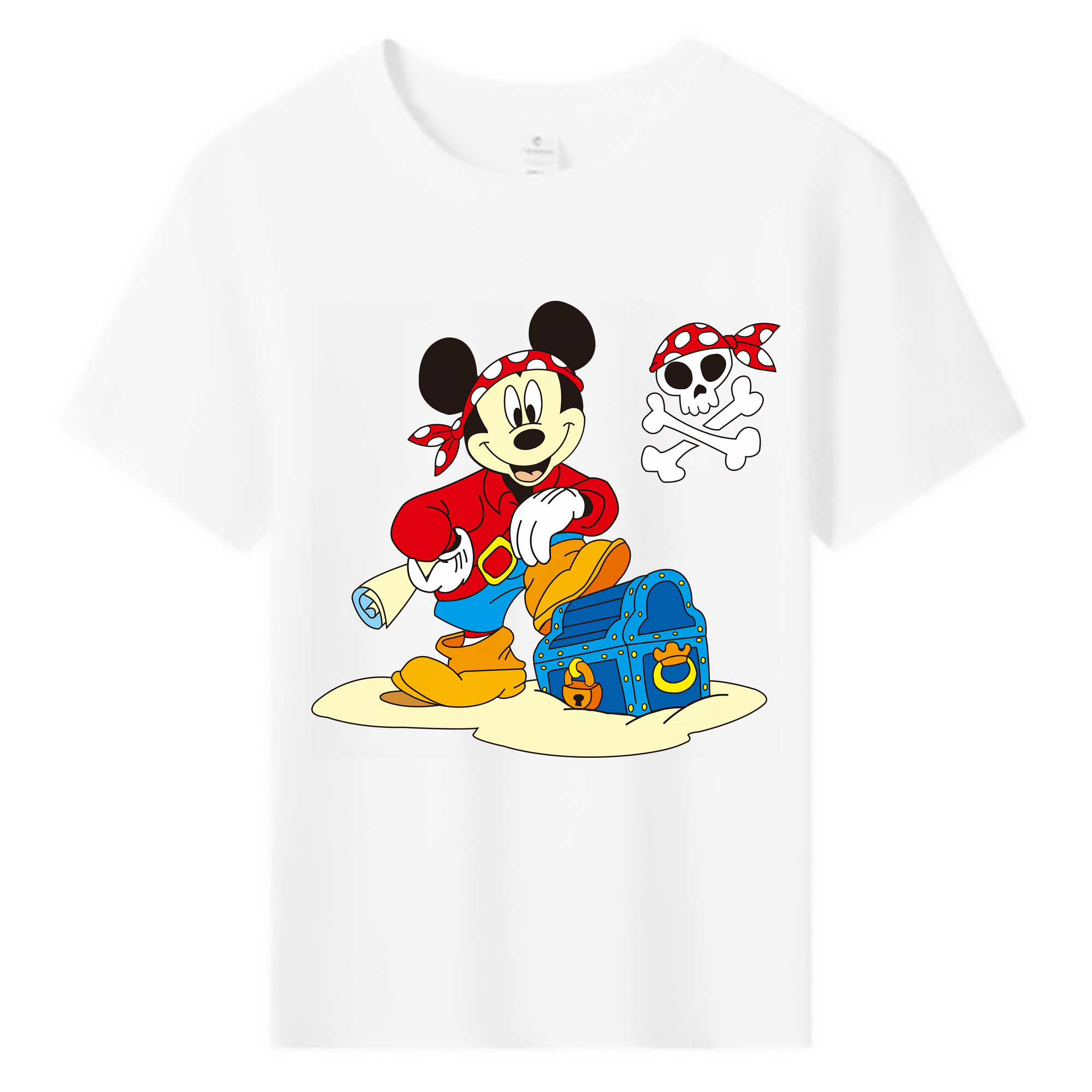 （画像用） ミッキーマウス Mickey Mouse 綿100％キッズTシャツ（フロントプリント）