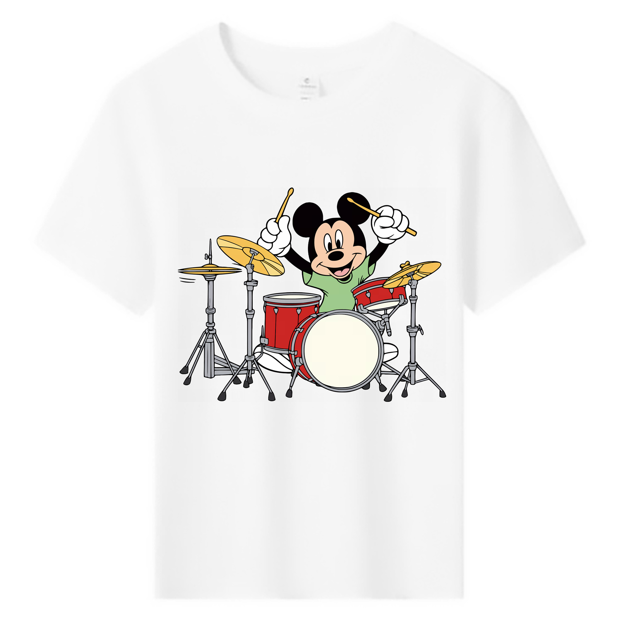 （画像用） ミッキーマウス Mickey Mouse 綿100％キッズTシャツ（フロントプリント）