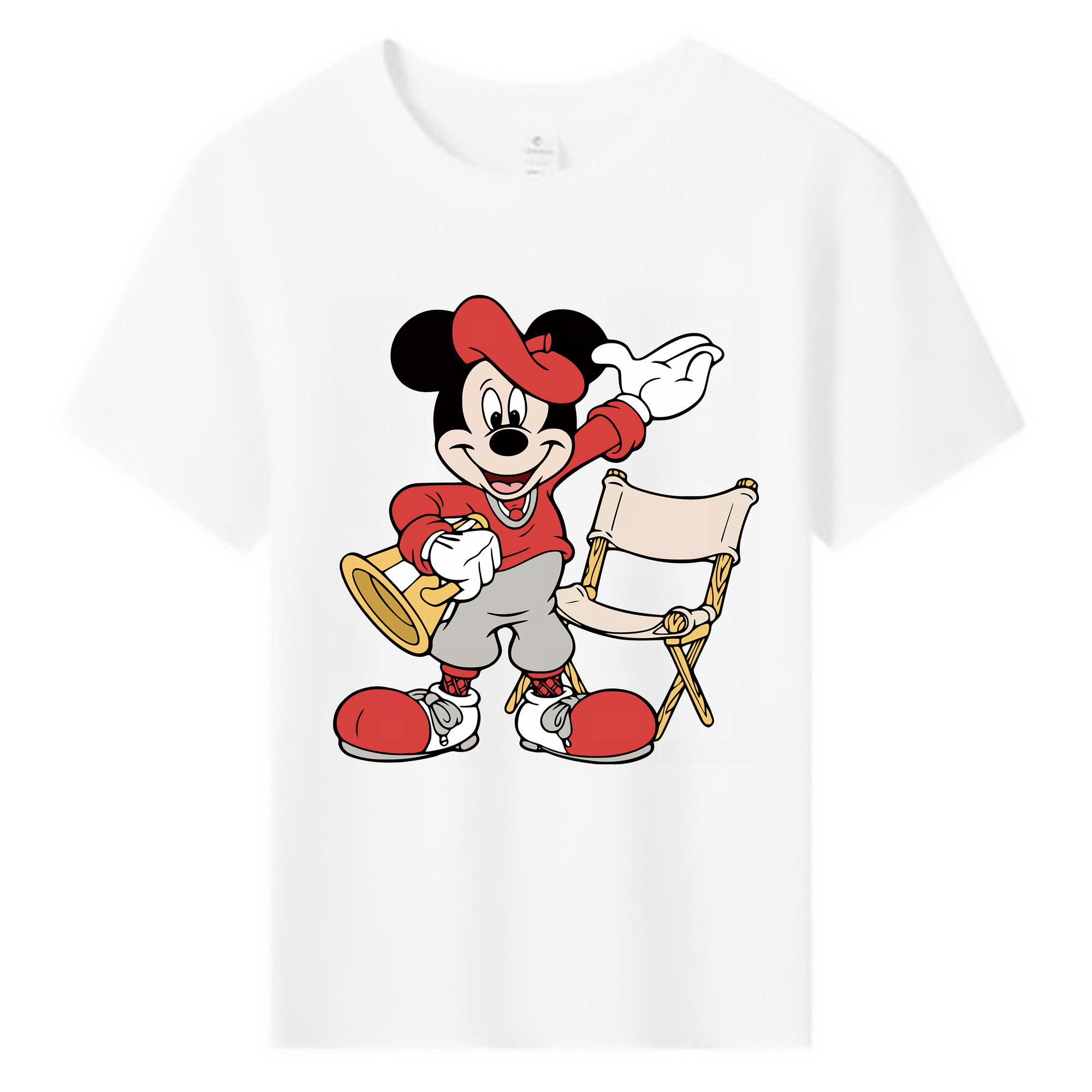 （画像用） ミッキーマウス Mickey Mouse 綿100％キッズTシャツ（フロントプリント）