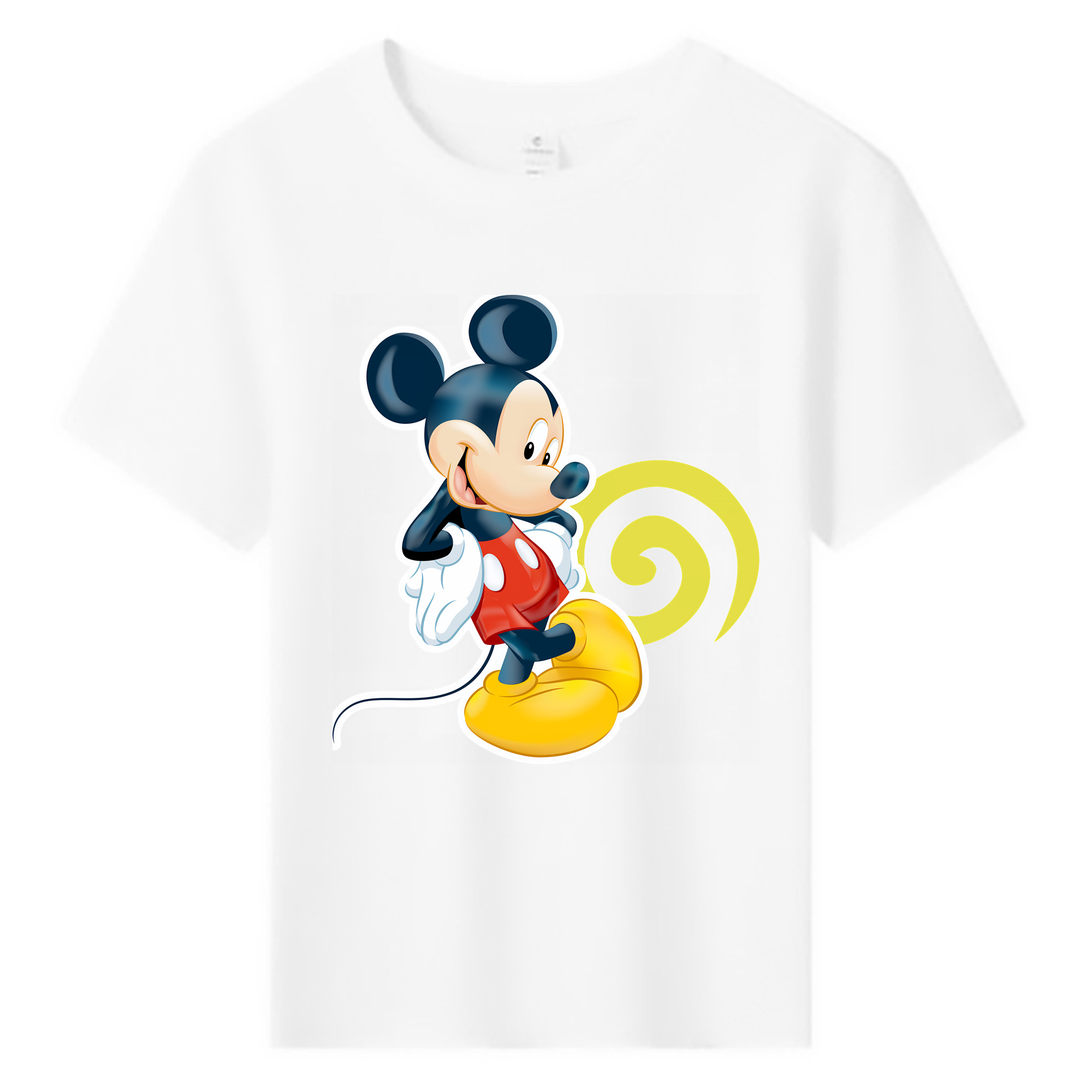 （画像用） ミッキーマウス Mickey Mouse 綿100％キッズTシャツ（フロントプリント）