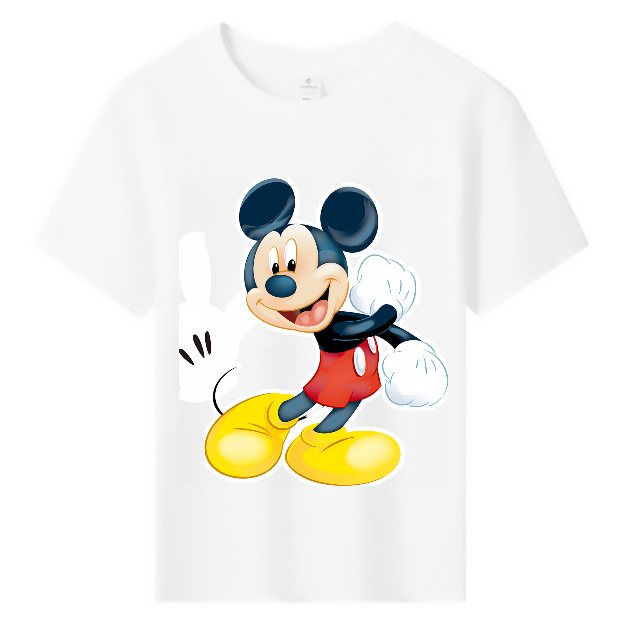 （画像用） ミッキーマウス Mickey Mouse 綿100％キッズTシャツ（フロントプリント）