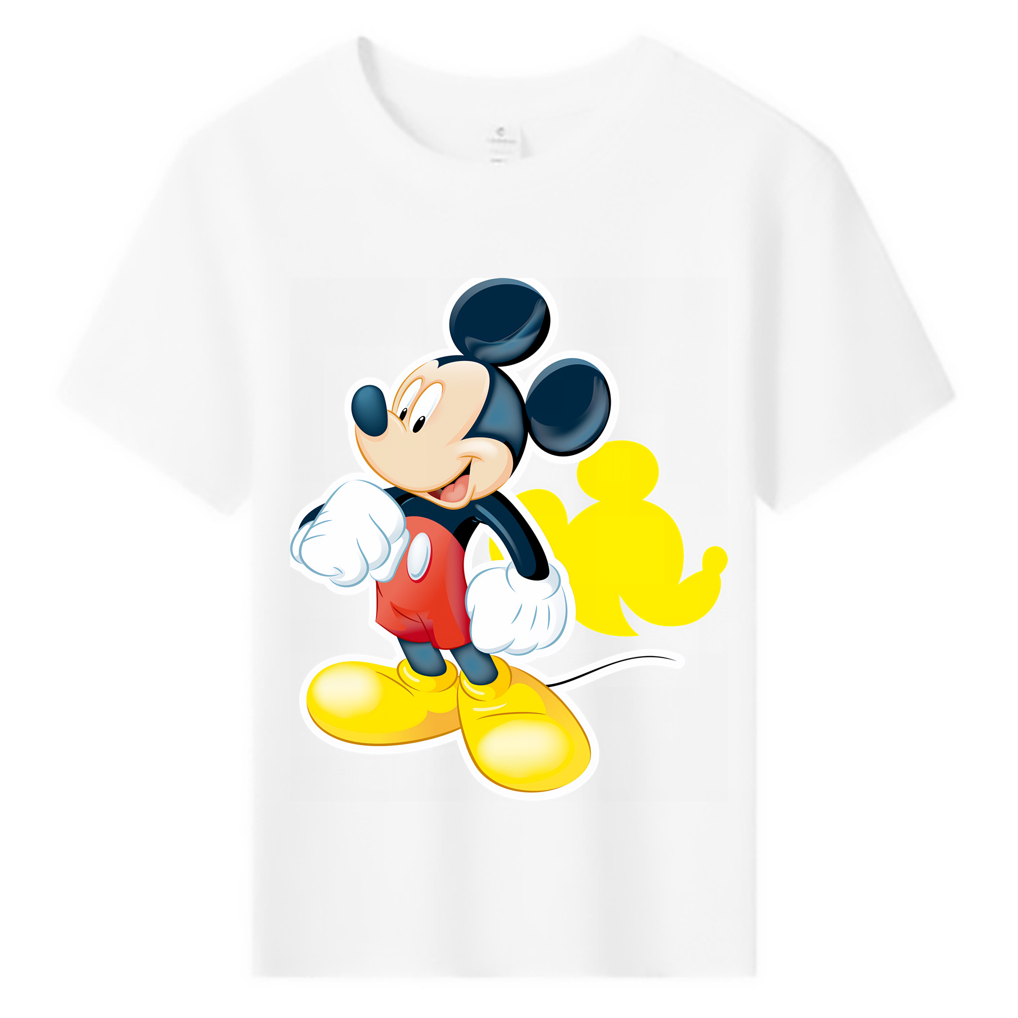 （画像用） ミッキーマウス Mickey Mouse 綿100％キッズTシャツ（フロントプリント）