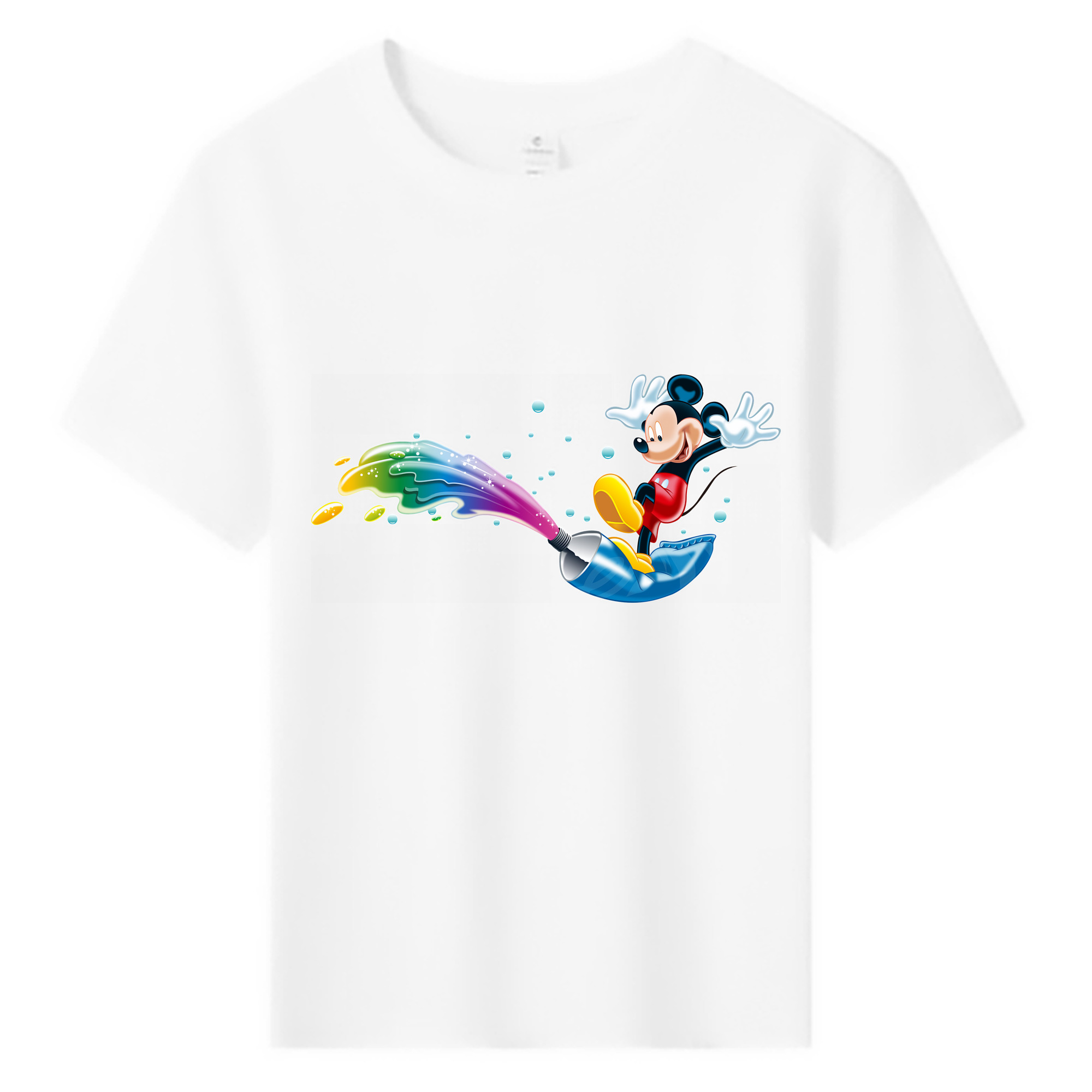 （画像用） ミッキーマウス Mickey Mouse 綿100％キッズTシャツ（フロントプリント）