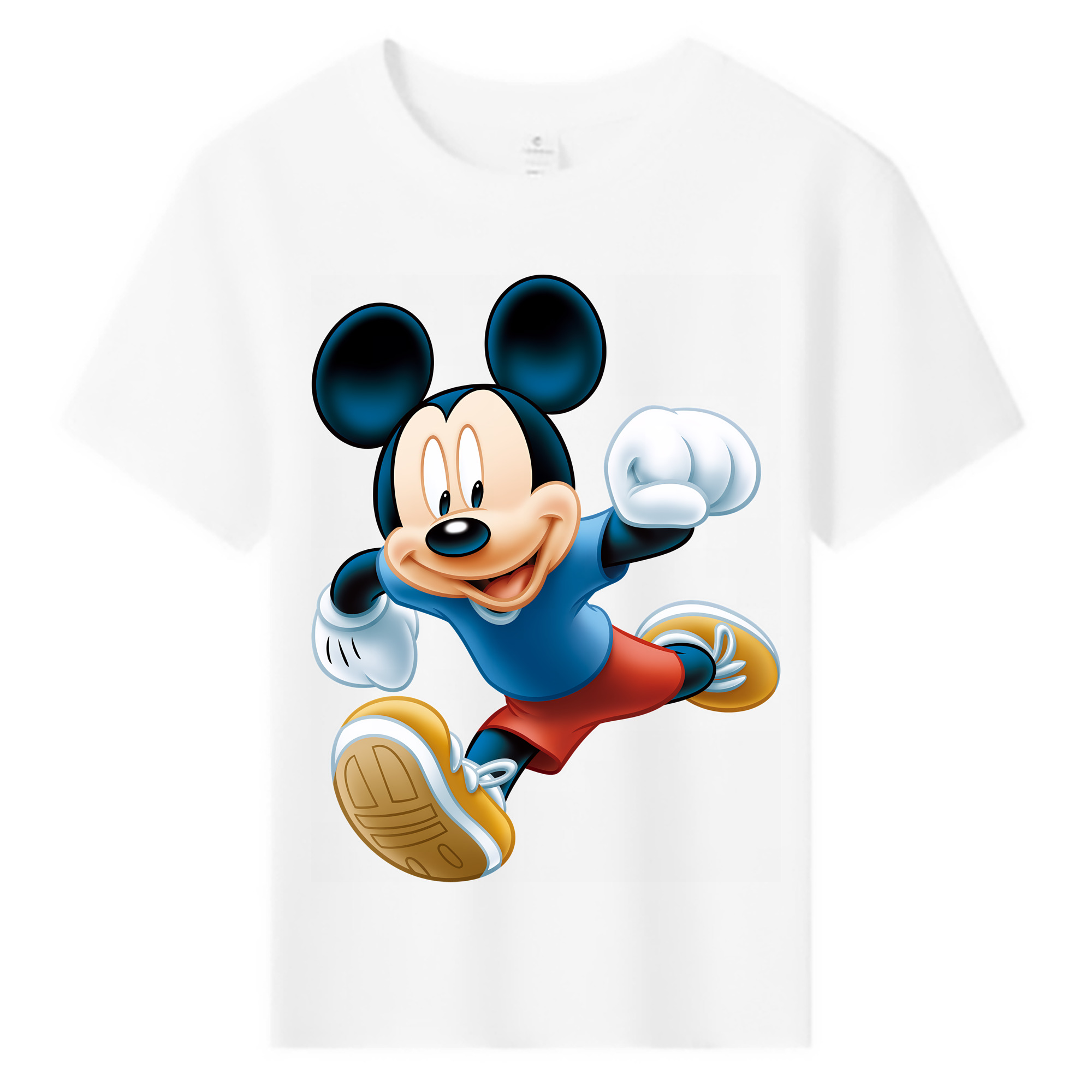 （画像用） ミッキーマウス Mickey Mouse 綿100％キッズTシャツ（フロントプリント）