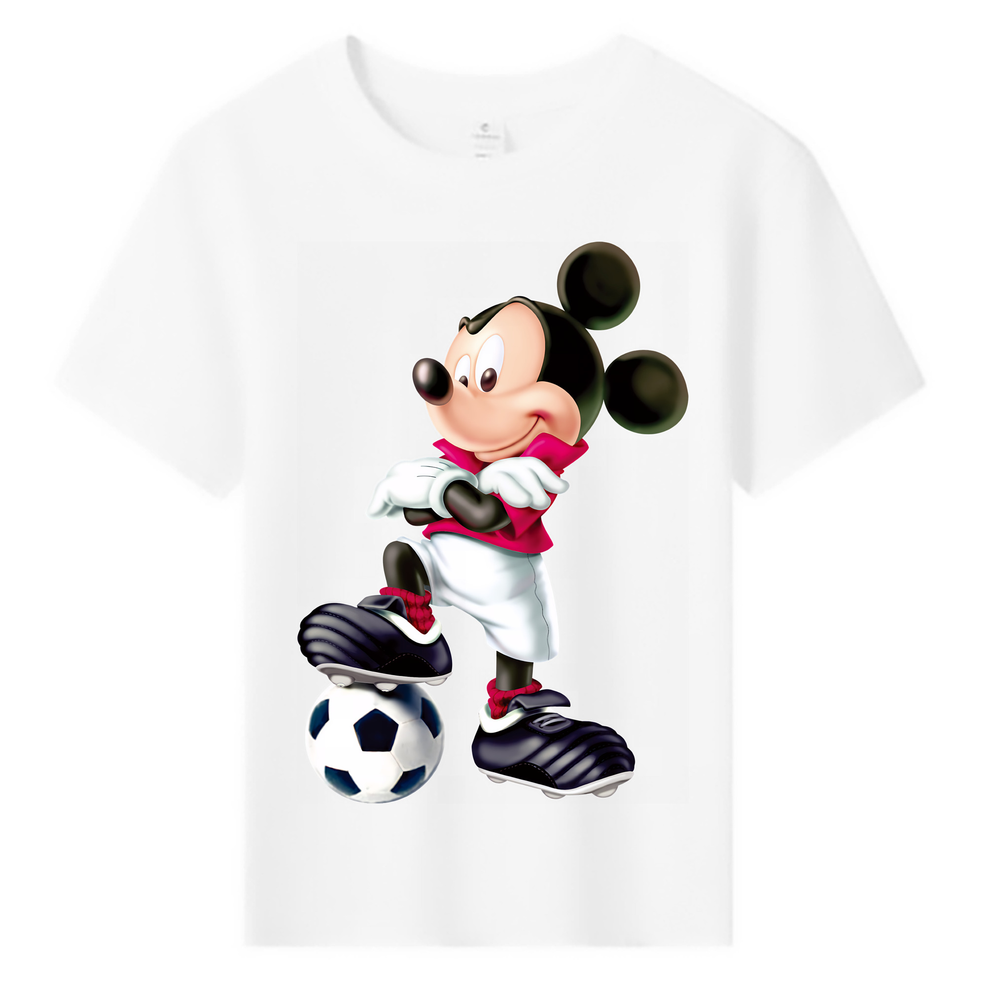 （画像用） ミッキーマウス Mickey Mouse 綿100％キッズTシャツ（フロントプリント）