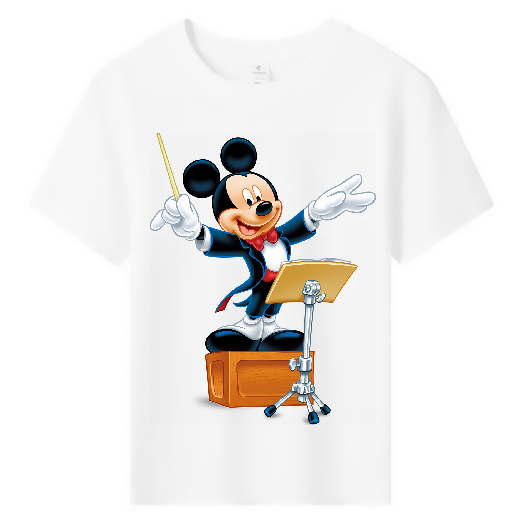 （画像用） ミッキーマウス Mickey Mouse 綿100％キッズTシャツ（フロントプリント）