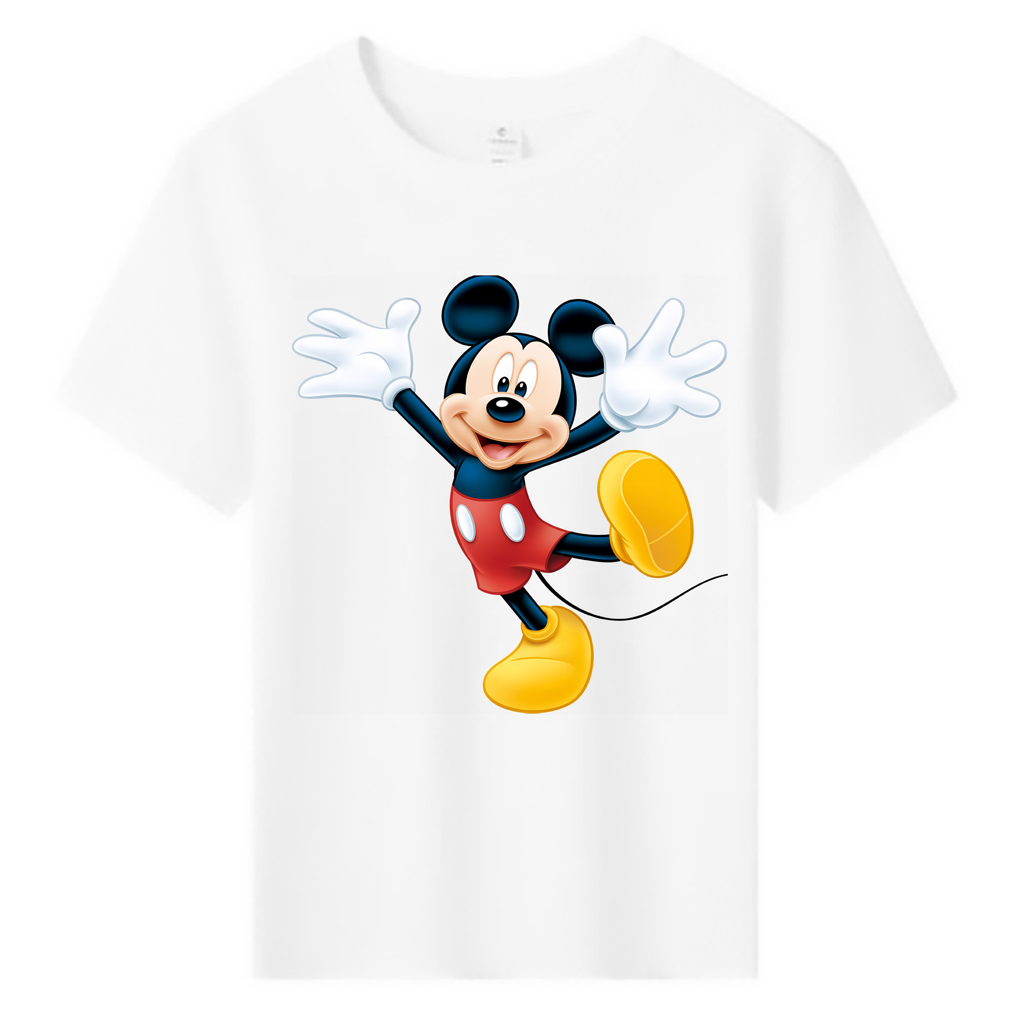 （画像用） ミッキーマウス Mickey Mouse 綿100％キッズTシャツ（フロントプリント）