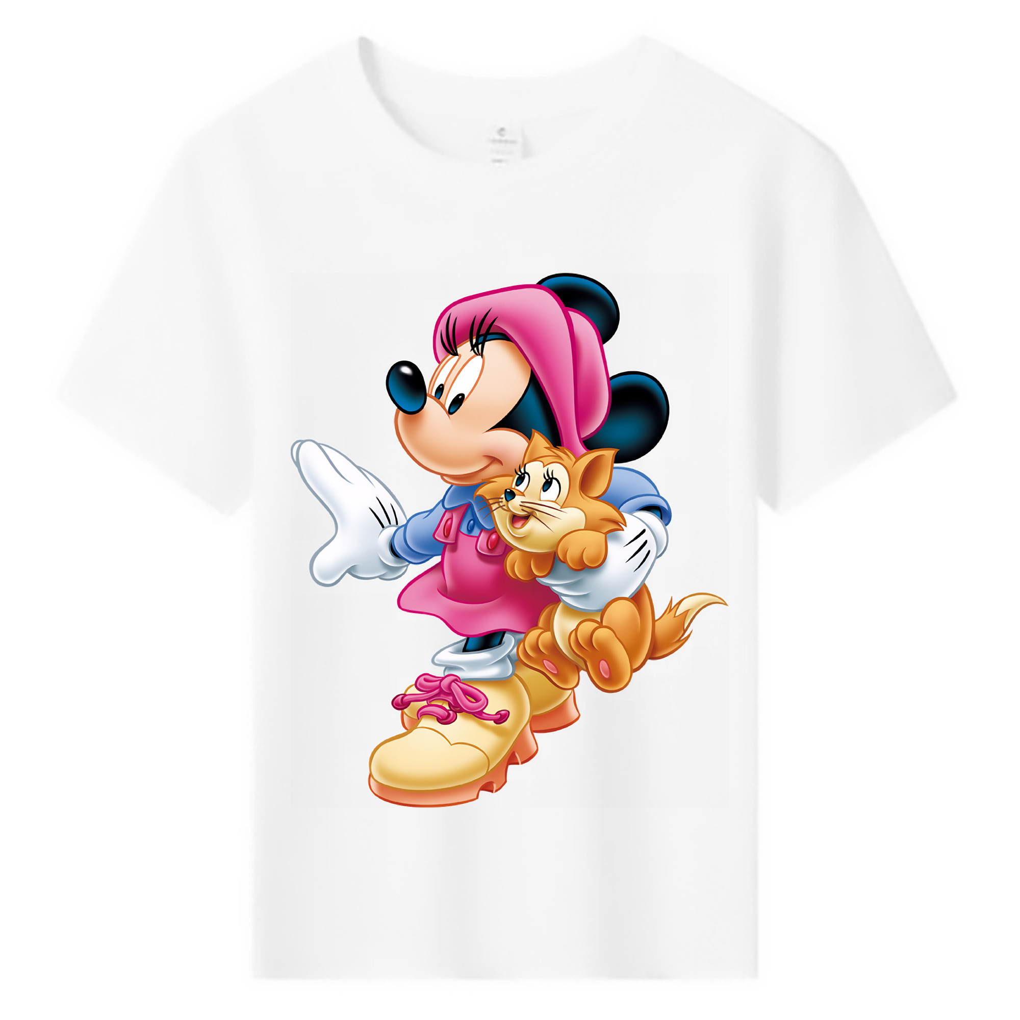 （画像用） ミッキーマウス Mickey Mouse 綿100％キッズTシャツ（フロントプリント）