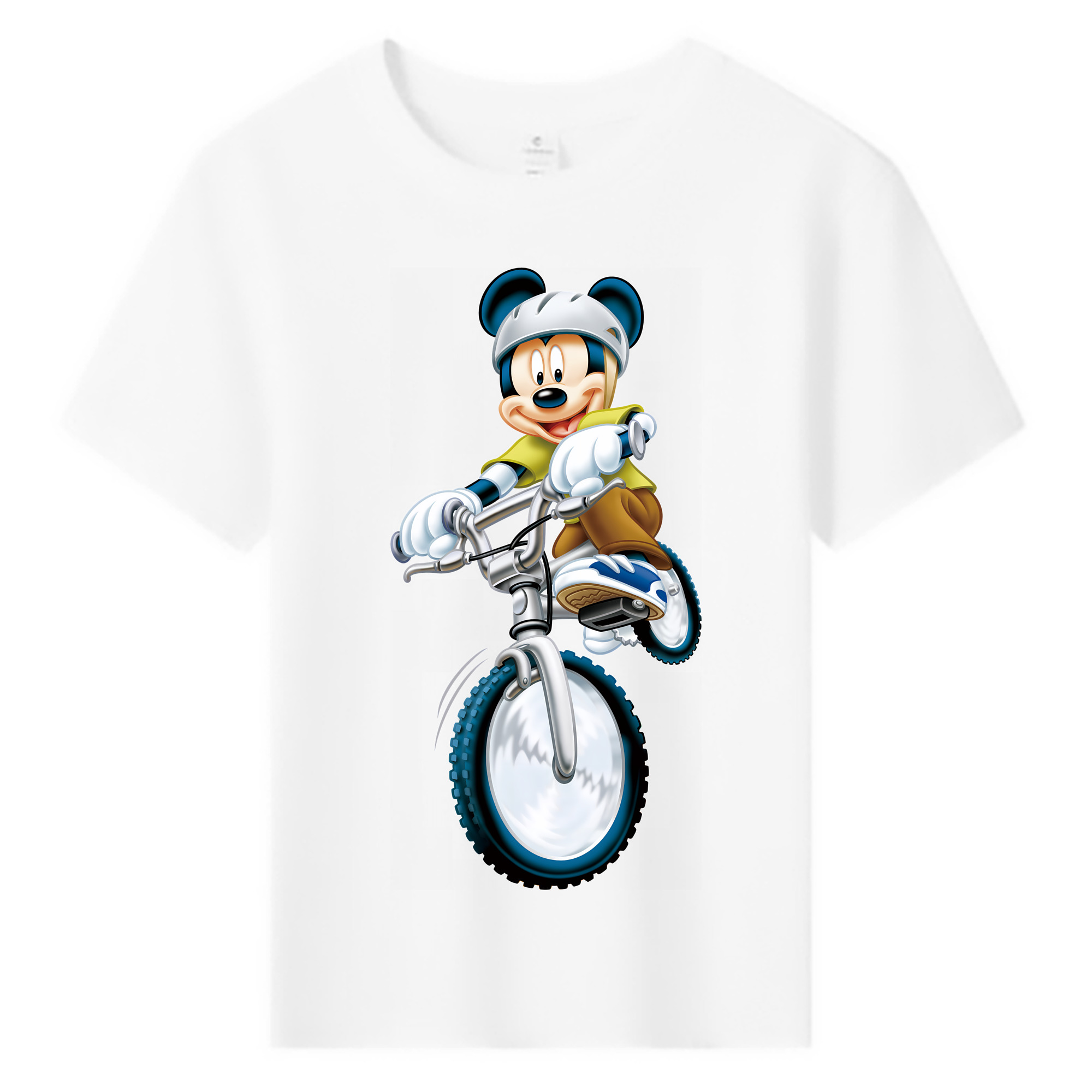（画像用） ミッキーマウス Mickey Mouse 綿100％キッズTシャツ（フロントプリント）