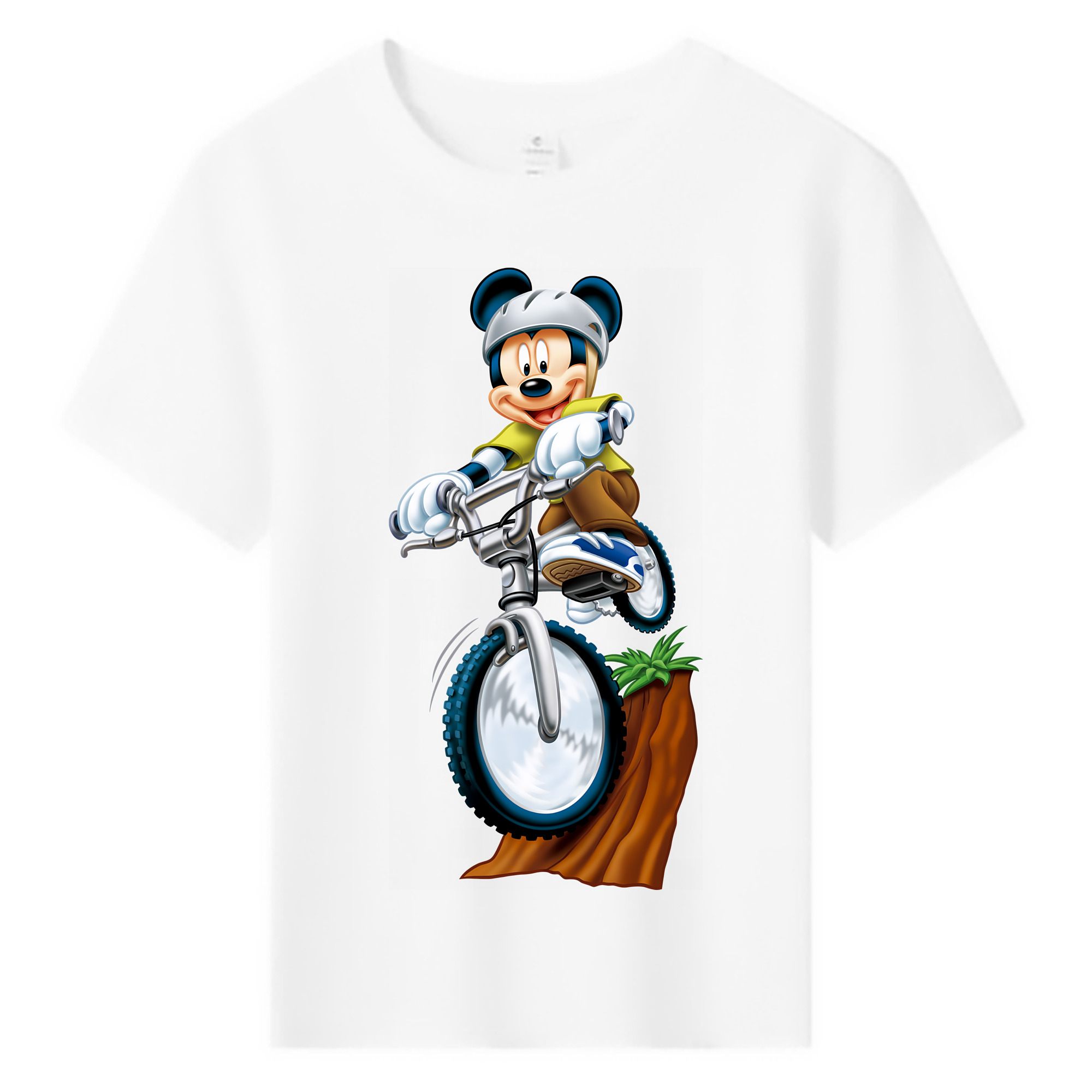 （画像用） ミッキーマウス Mickey Mouse 綿100％キッズTシャツ（フロントプリント）