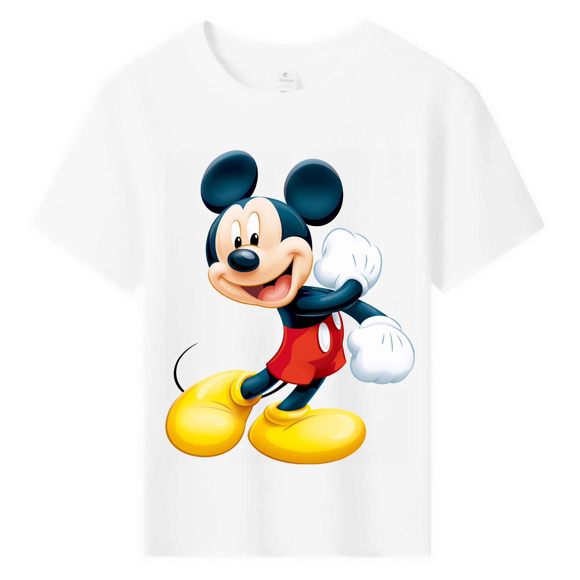 （画像用） ミッキーマウス Mickey Mouse 綿100％キッズTシャツ（フロントプリント）