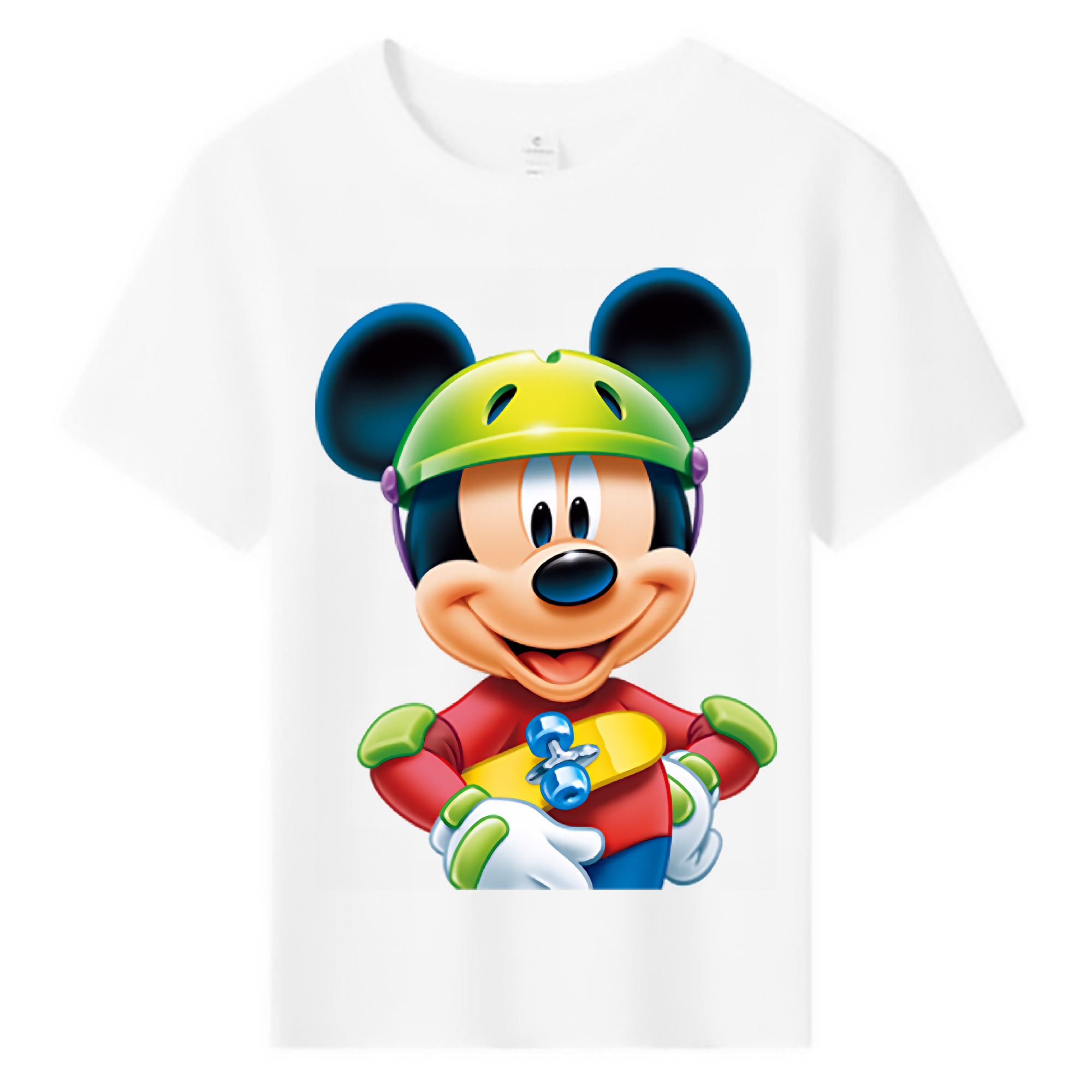 （画像用） ミッキーマウス Mickey Mouse 綿100％キッズTシャツ（フロントプリント）