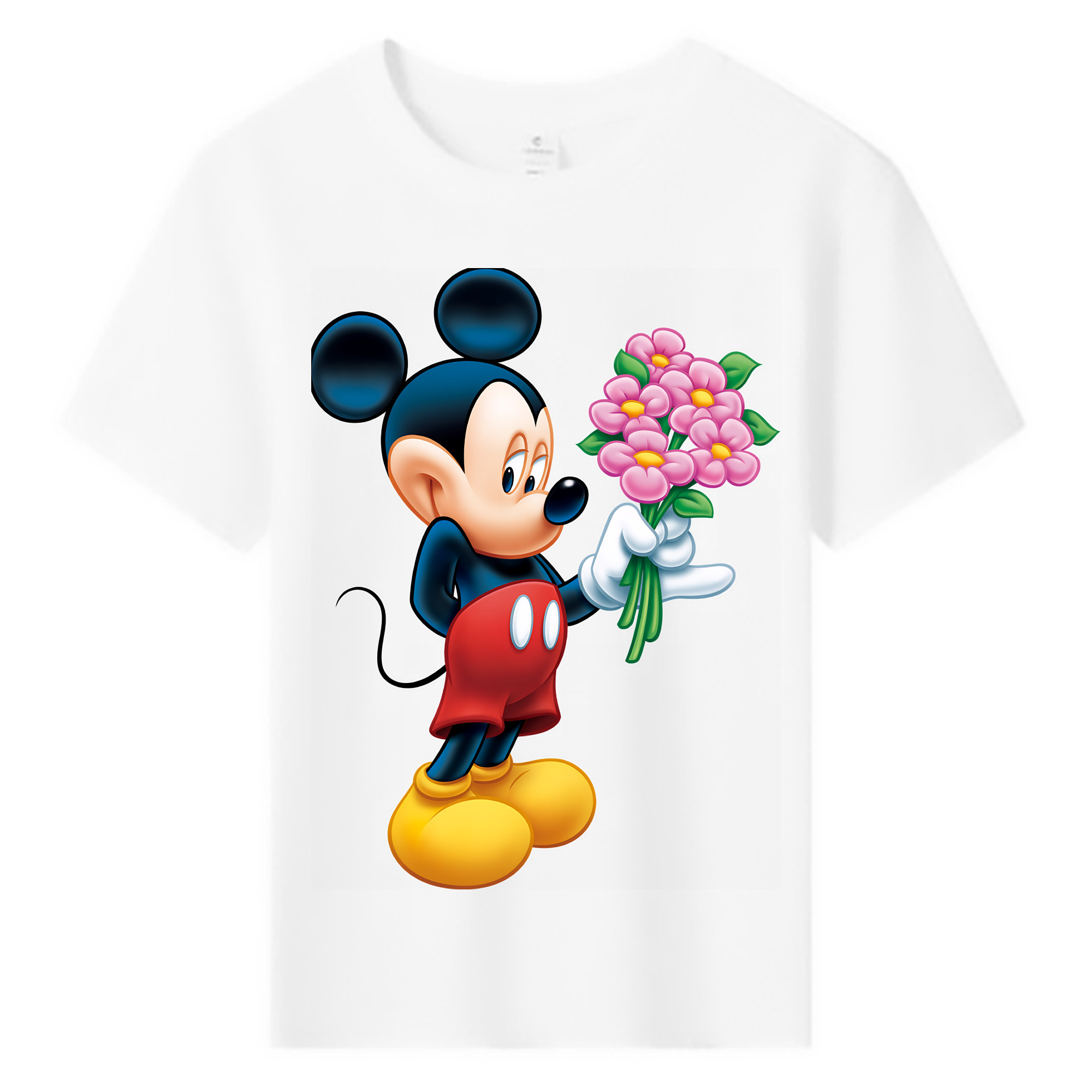 （画像用） ミッキーマウス Mickey Mouse 綿100％キッズTシャツ（フロントプリント）