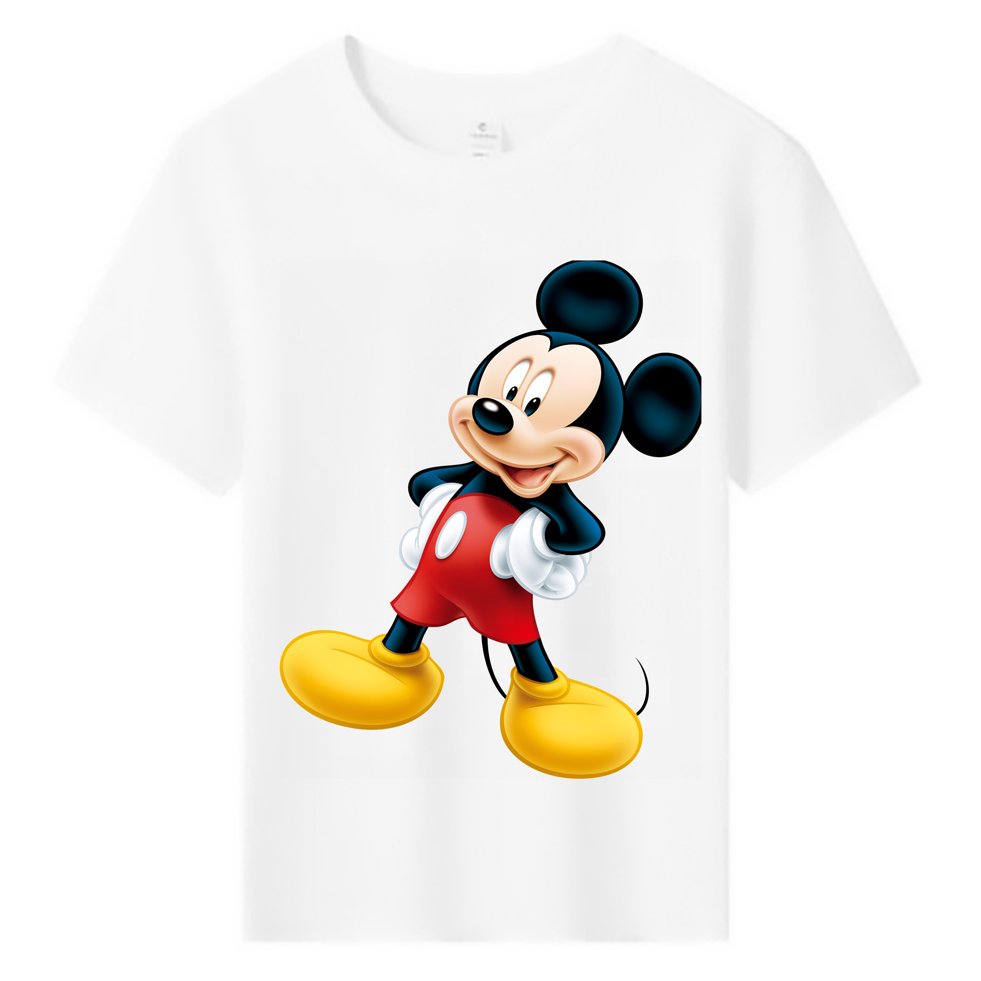 （画像用） ミッキーマウス Mickey Mouse 綿100％キッズTシャツ（フロントプリント）