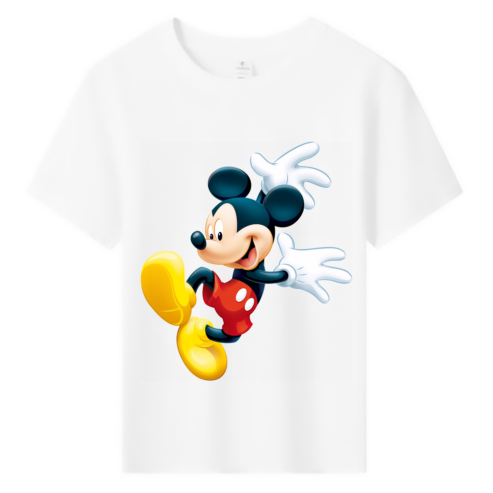 （画像用） ミッキーマウス Mickey Mouse 綿100％キッズTシャツ（フロントプリント）