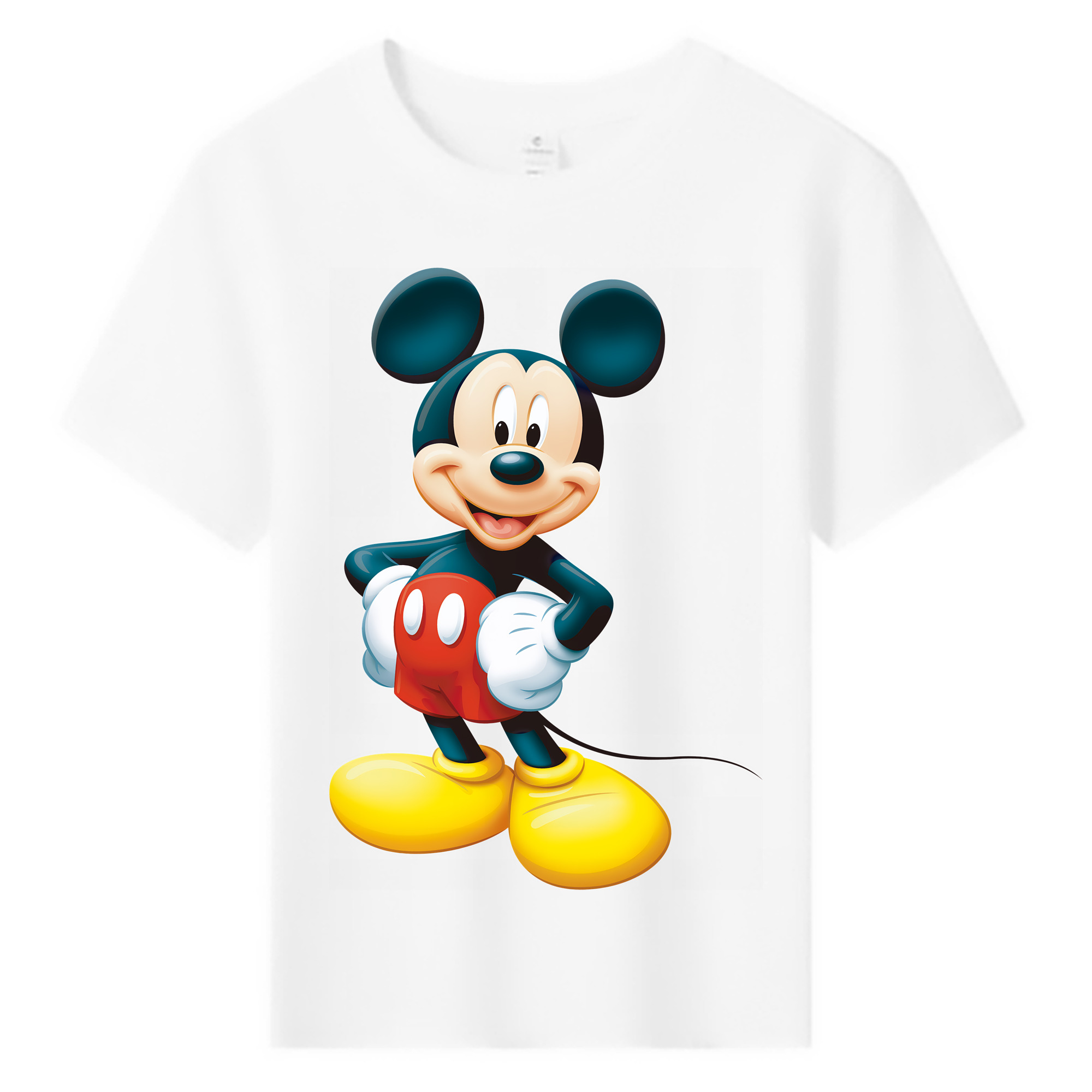 （画像用） ミッキーマウス Mickey Mouse 綿100％キッズTシャツ（フロントプリント）
