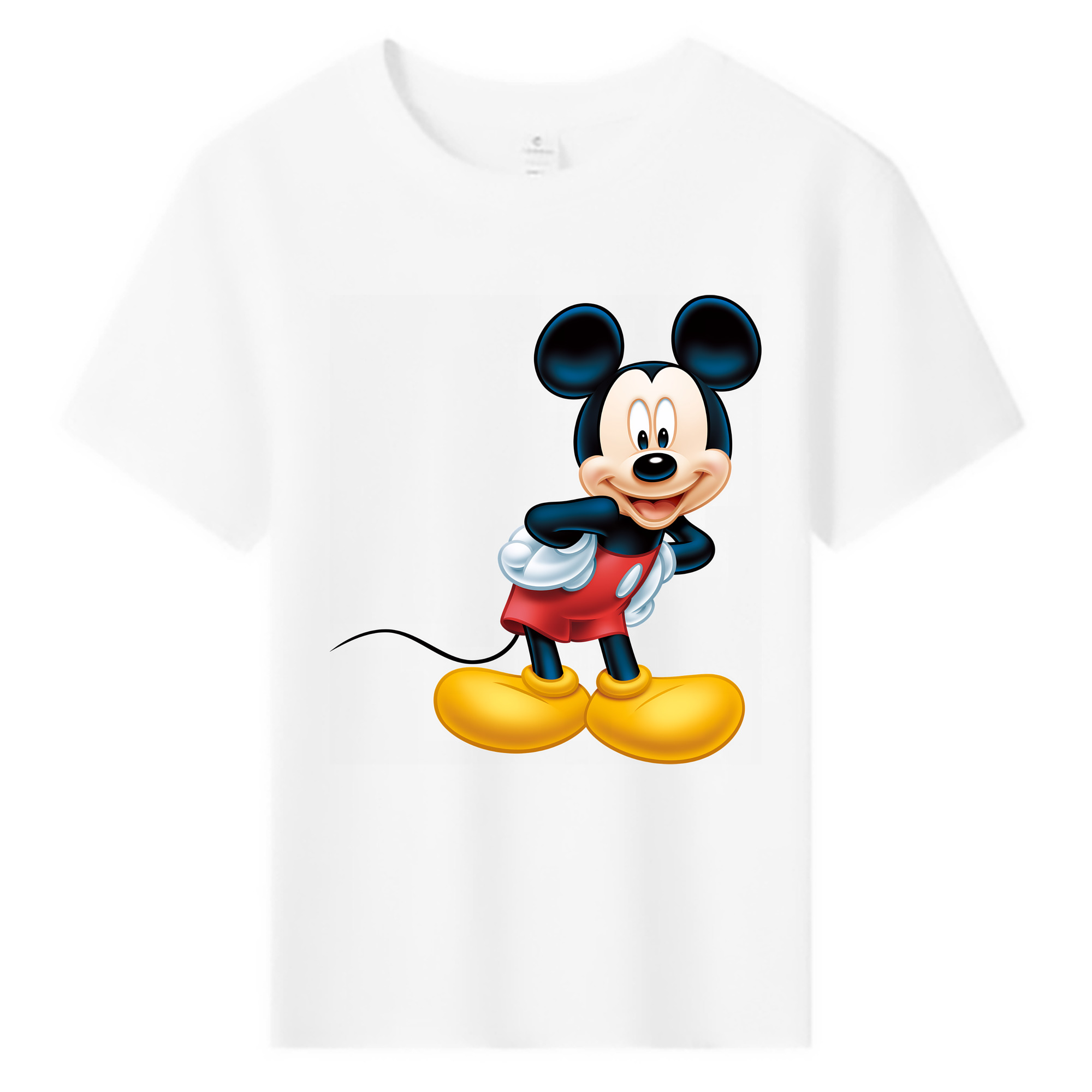 （画像用） ミッキーマウス Mickey Mouse 綿100％キッズTシャツ（フロントプリント）