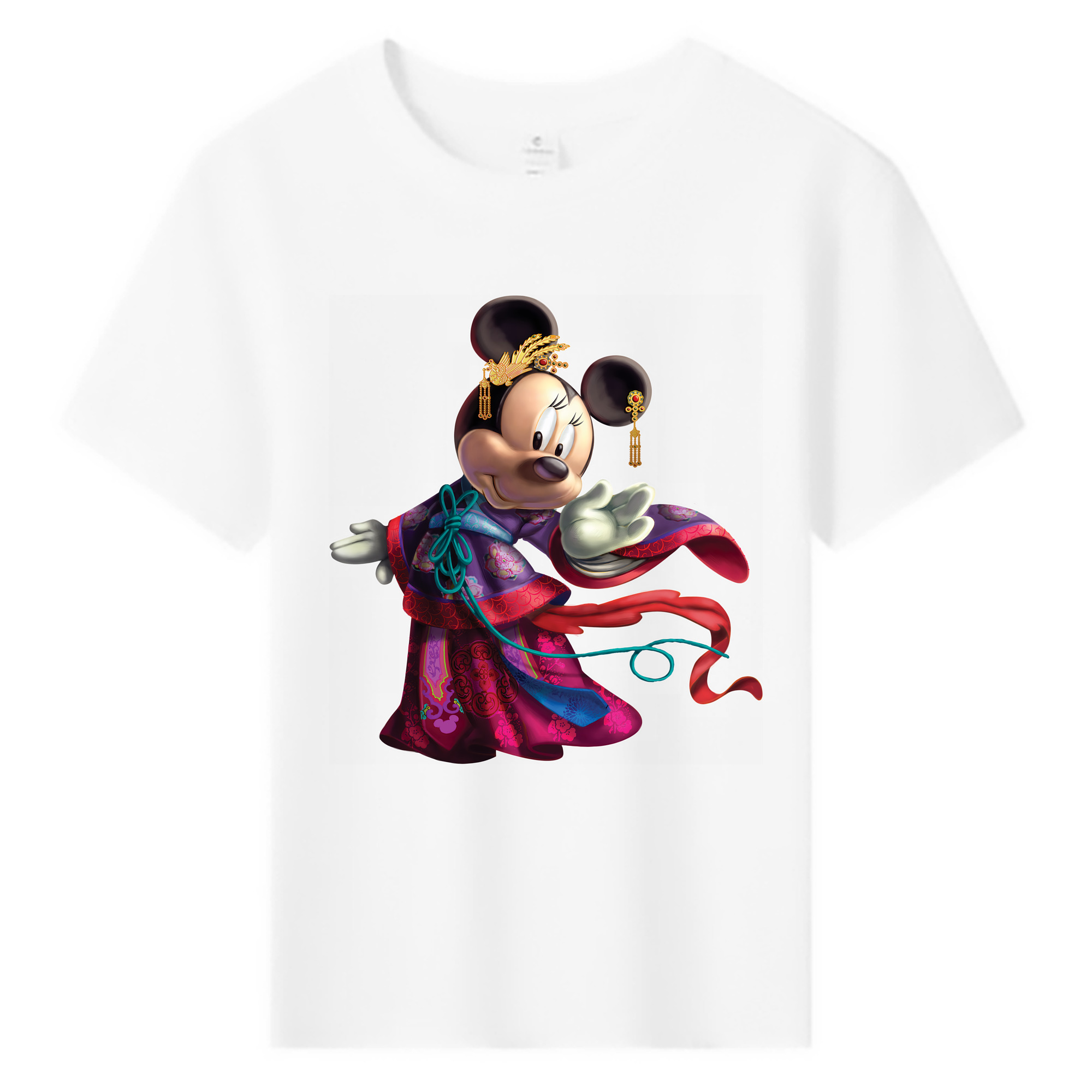 （画像用） ミッキーマウス Mickey Mouse 綿100％キッズTシャツ（フロントプリント）