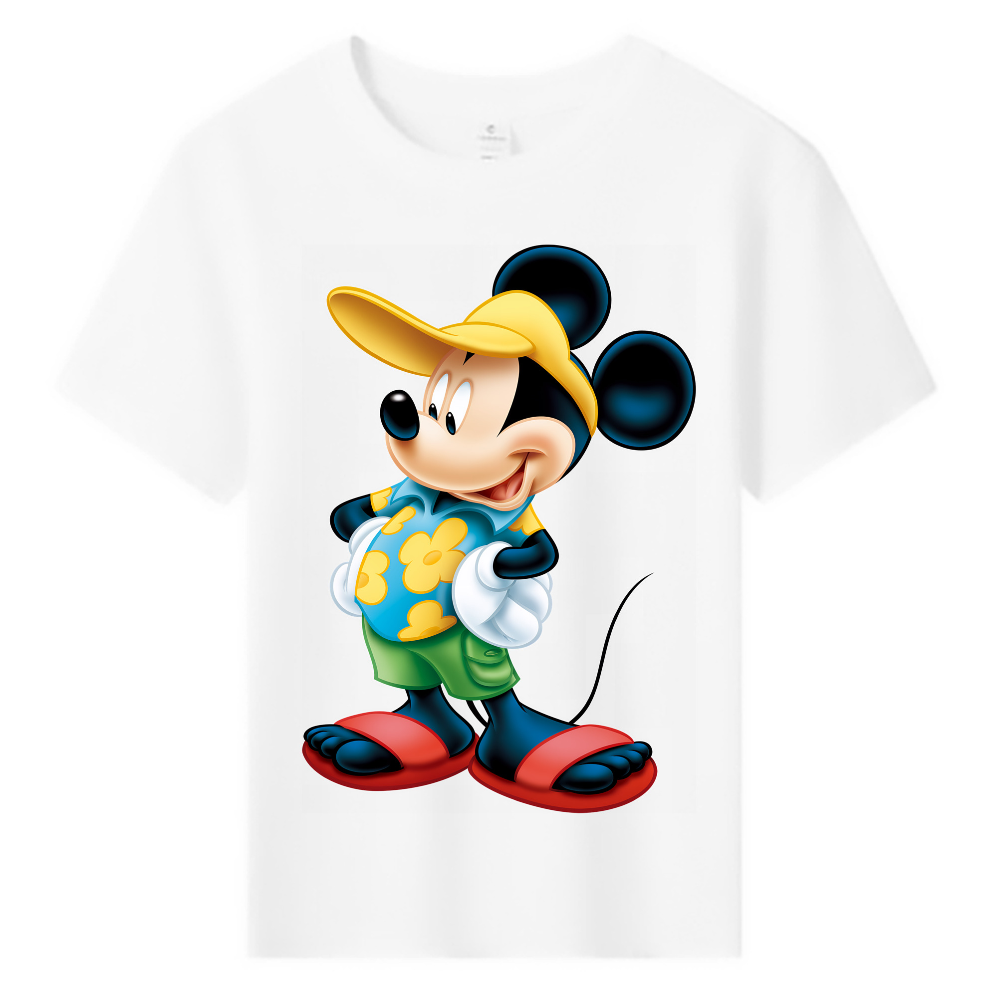 （画像用） ミッキーマウス Mickey Mouse 綿100％キッズTシャツ（フロントプリント）
