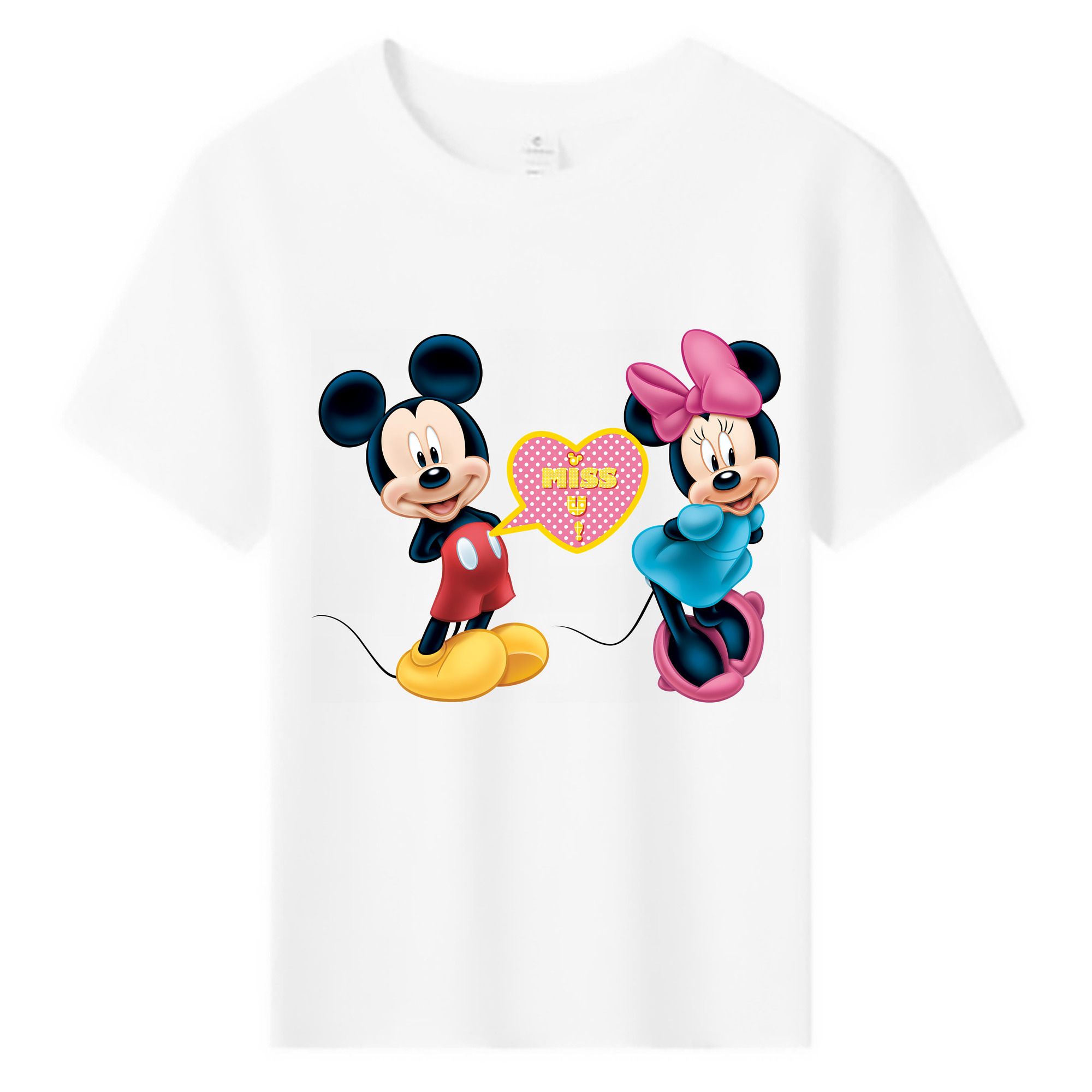 （画像用） ミッキーマウス Mickey Mouse 綿100％キッズTシャツ（フロントプリント）