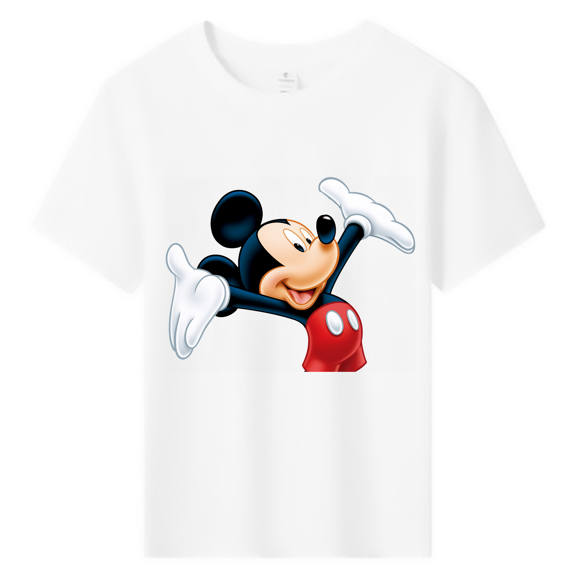 （画像用） ミッキーマウス Mickey Mouse 綿100％キッズTシャツ（フロントプリント）