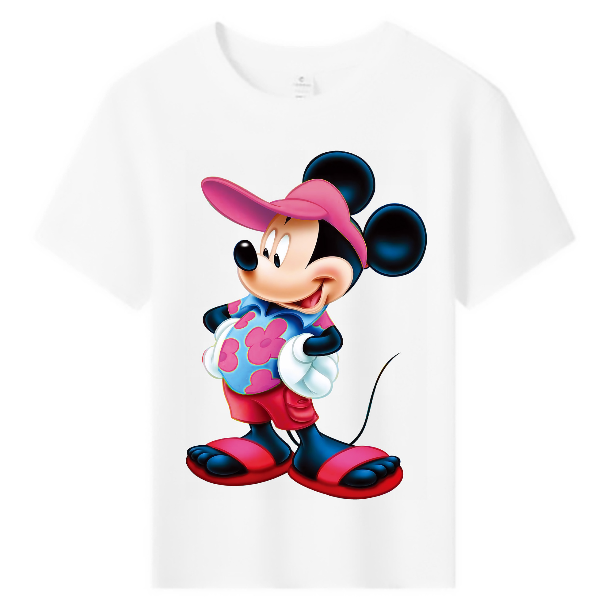 （画像用） ミッキーマウス Mickey Mouse 綿100％キッズTシャツ（フロントプリント）