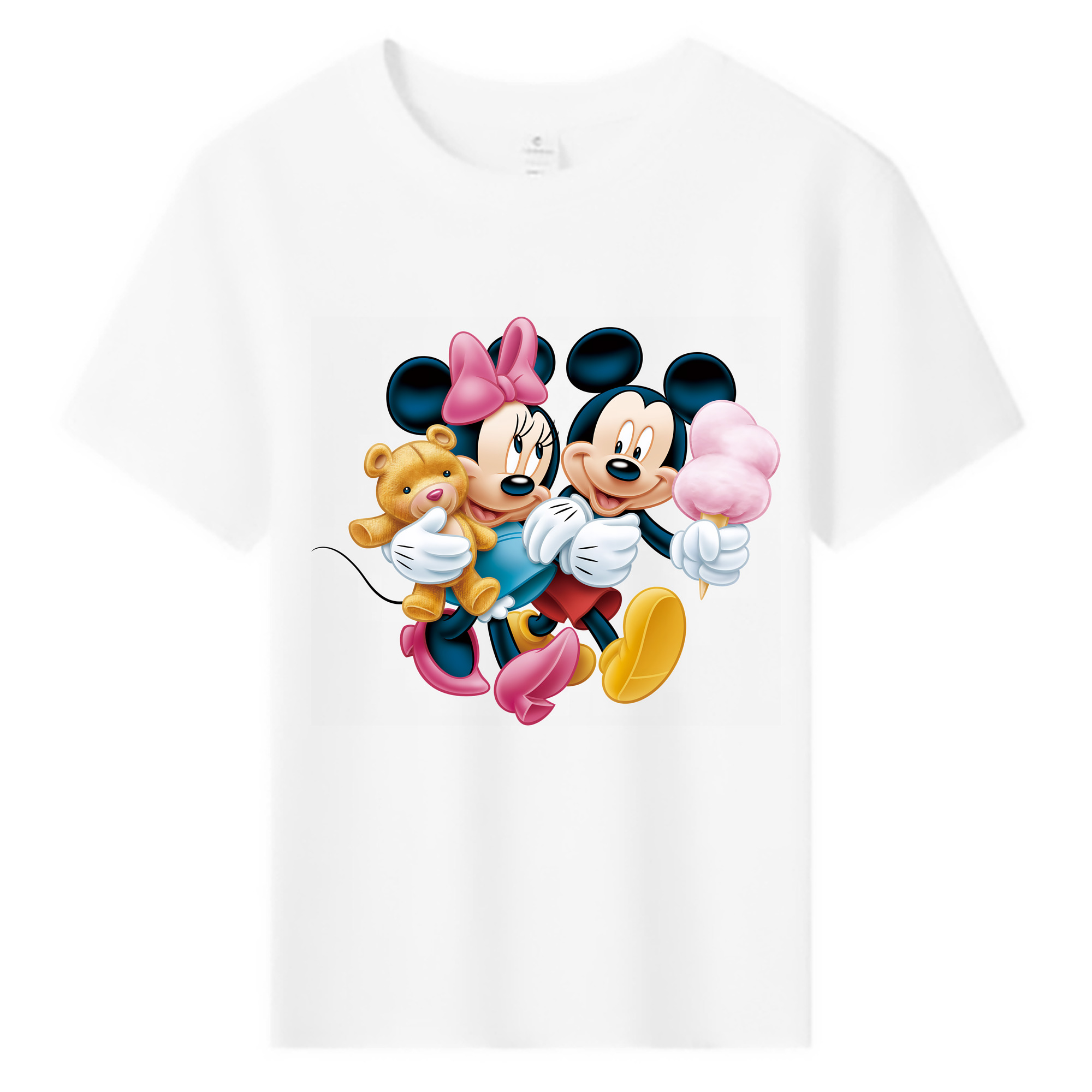 （画像用） ミッキーマウス Mickey Mouse 綿100％キッズTシャツ（フロントプリント）
