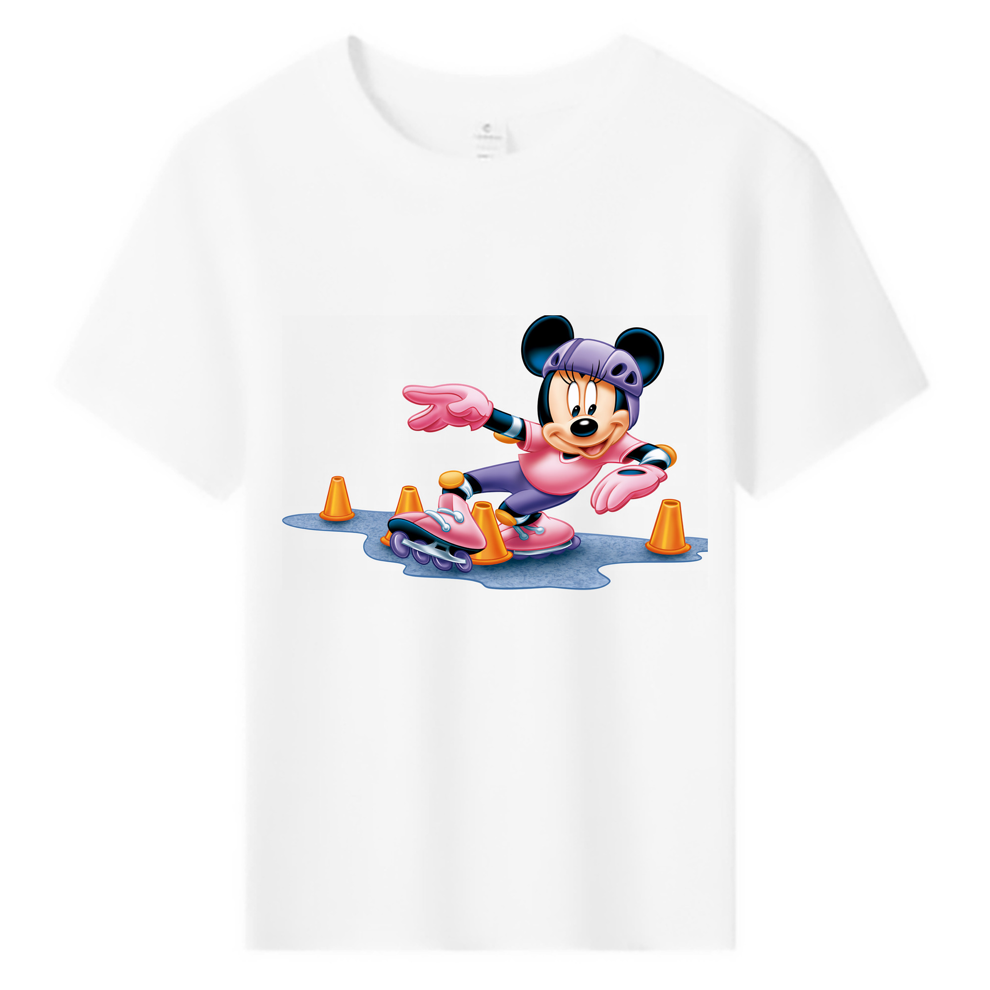 （画像用） ミッキーマウス Mickey Mouse 綿100％キッズTシャツ（フロントプリント）