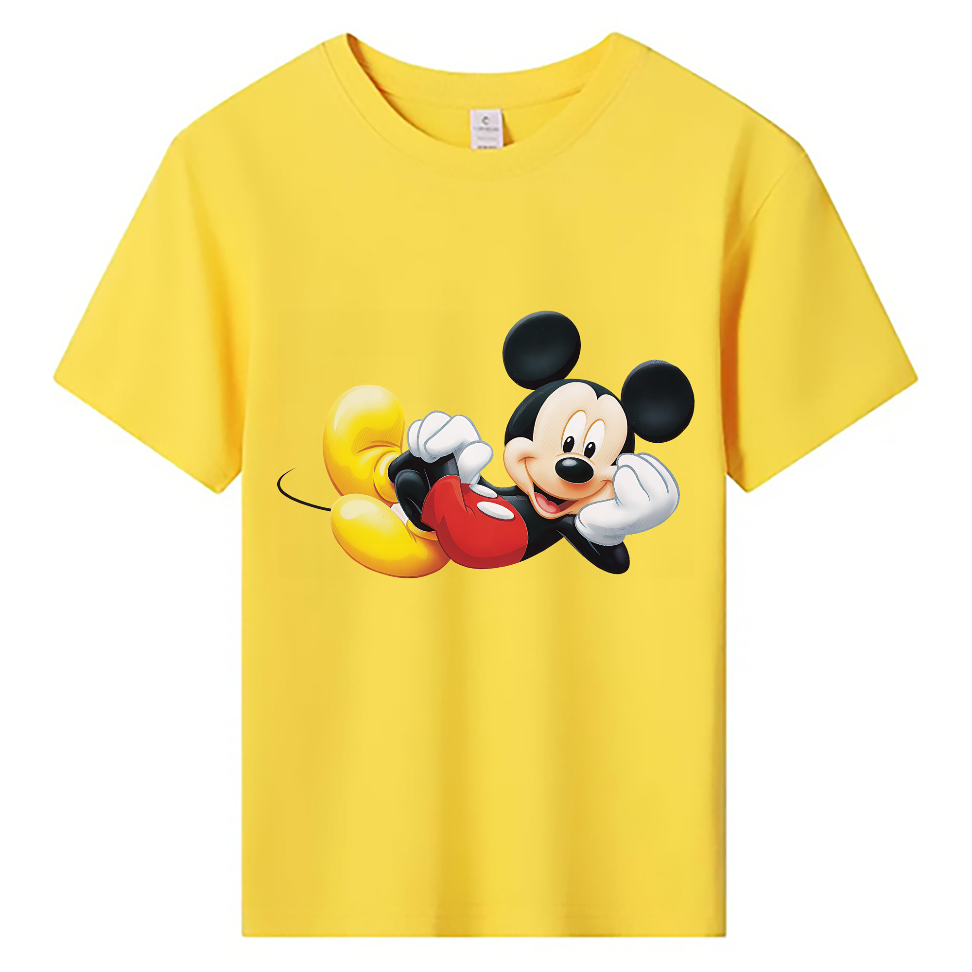 ミッキーマウス Mickey Mouse 綿100％キッズTシャツ（フロントプリント）