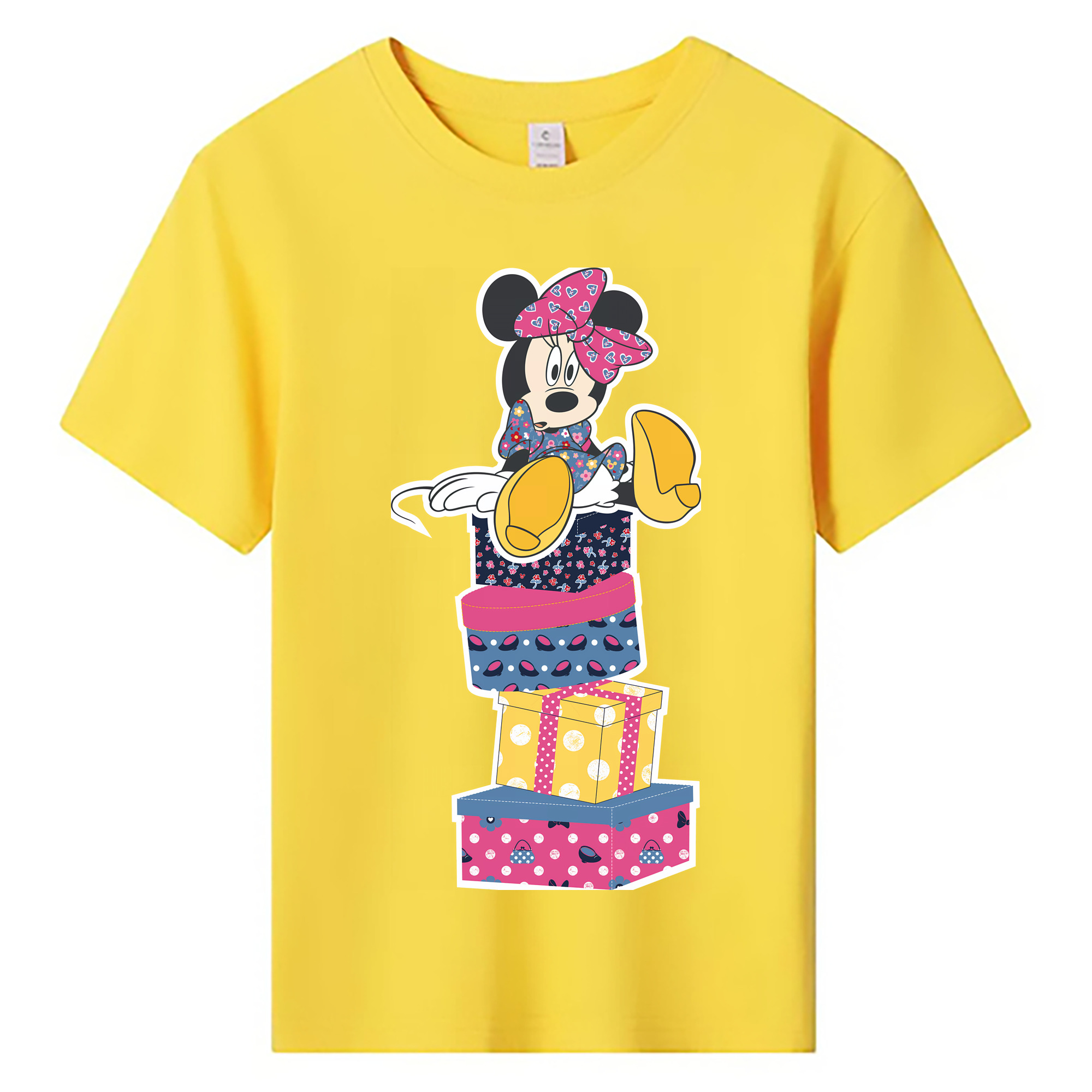 ミッキーマウス Mickey Mouse 綿100％キッズTシャツ（フロントプリント）