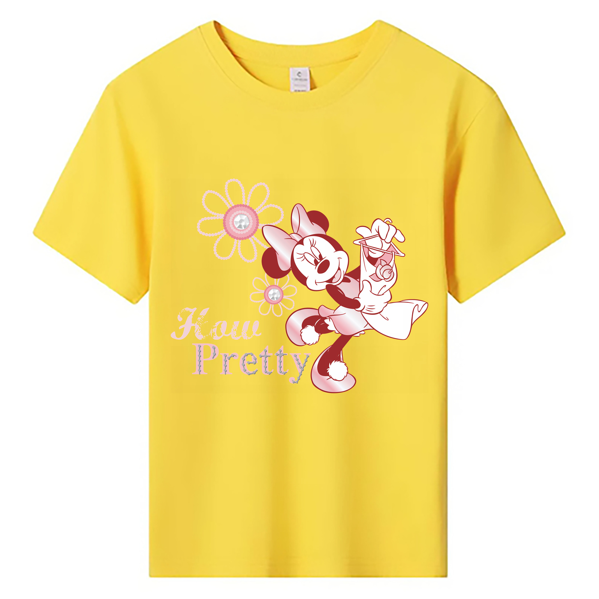 ミッキーマウス Mickey Mouse 綿100％キッズTシャツ（フロントプリント）