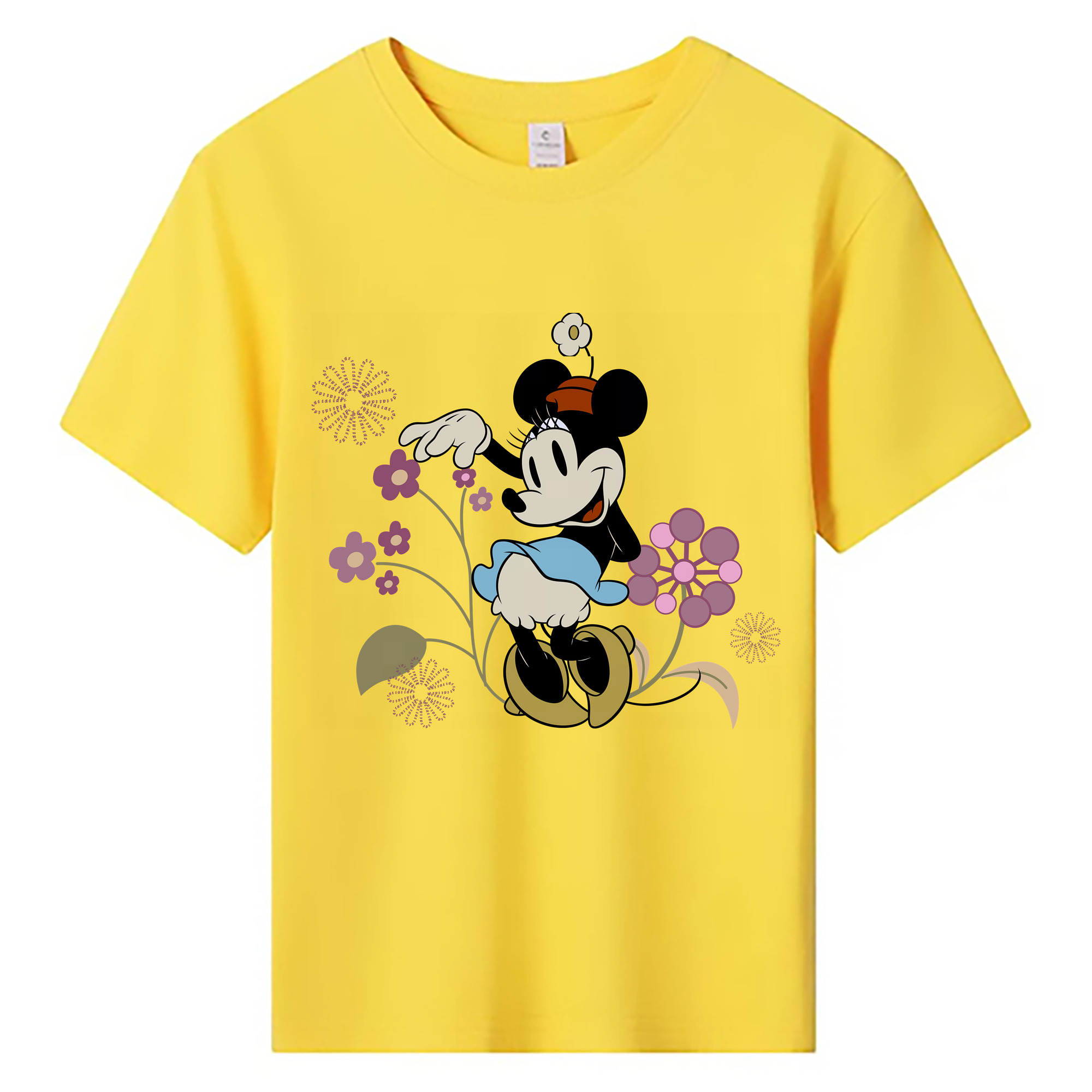 （画像用） ミッキーマウス Mickey Mouse 綿100％キッズTシャツ（フロントプリント）