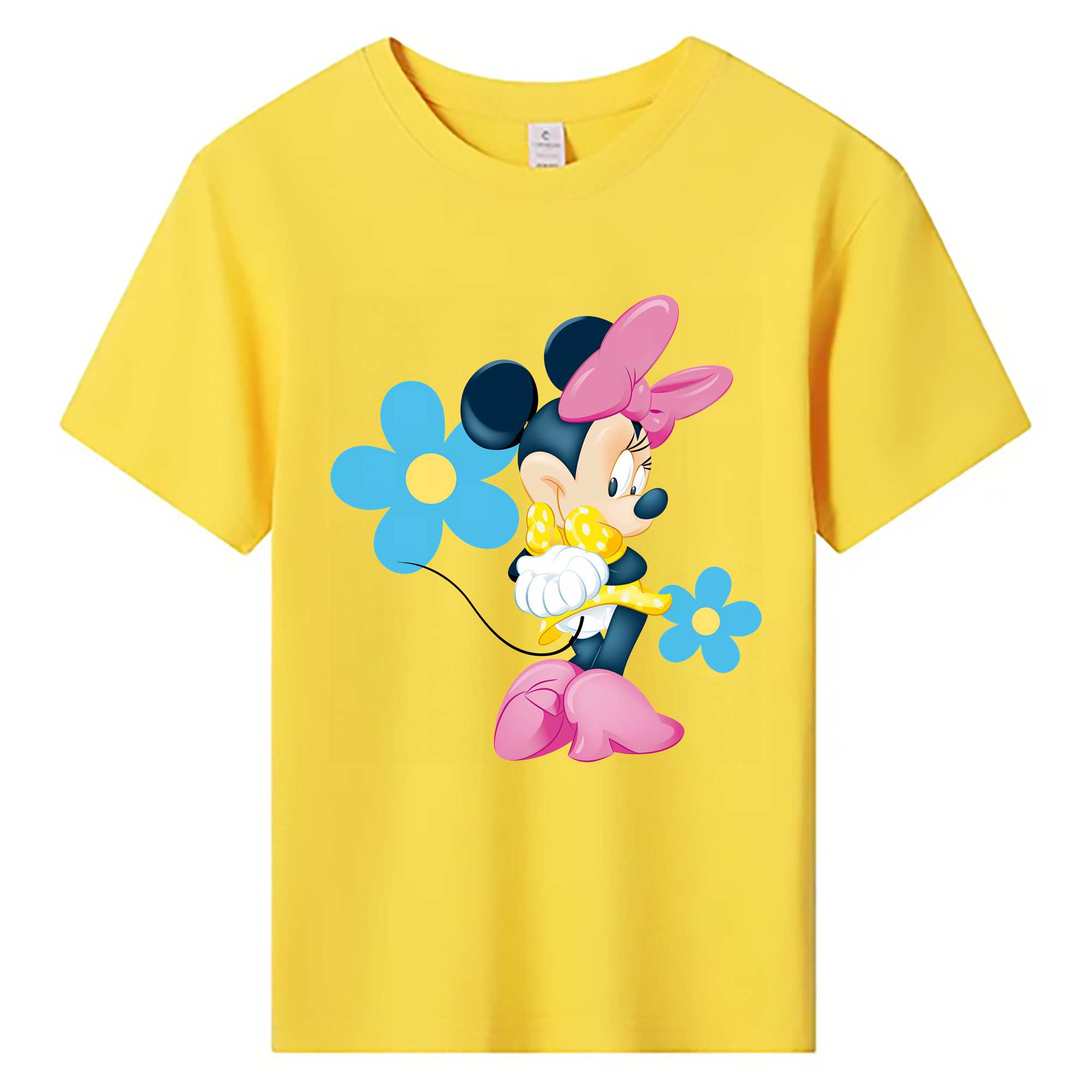 （画像用） ミッキーマウス Mickey Mouse 綿100％キッズTシャツ（フロントプリント）