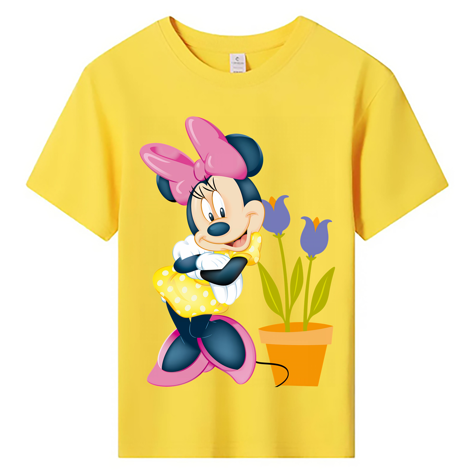 （画像用） ミッキーマウス Mickey Mouse 綿100％キッズTシャツ（フロントプリント）