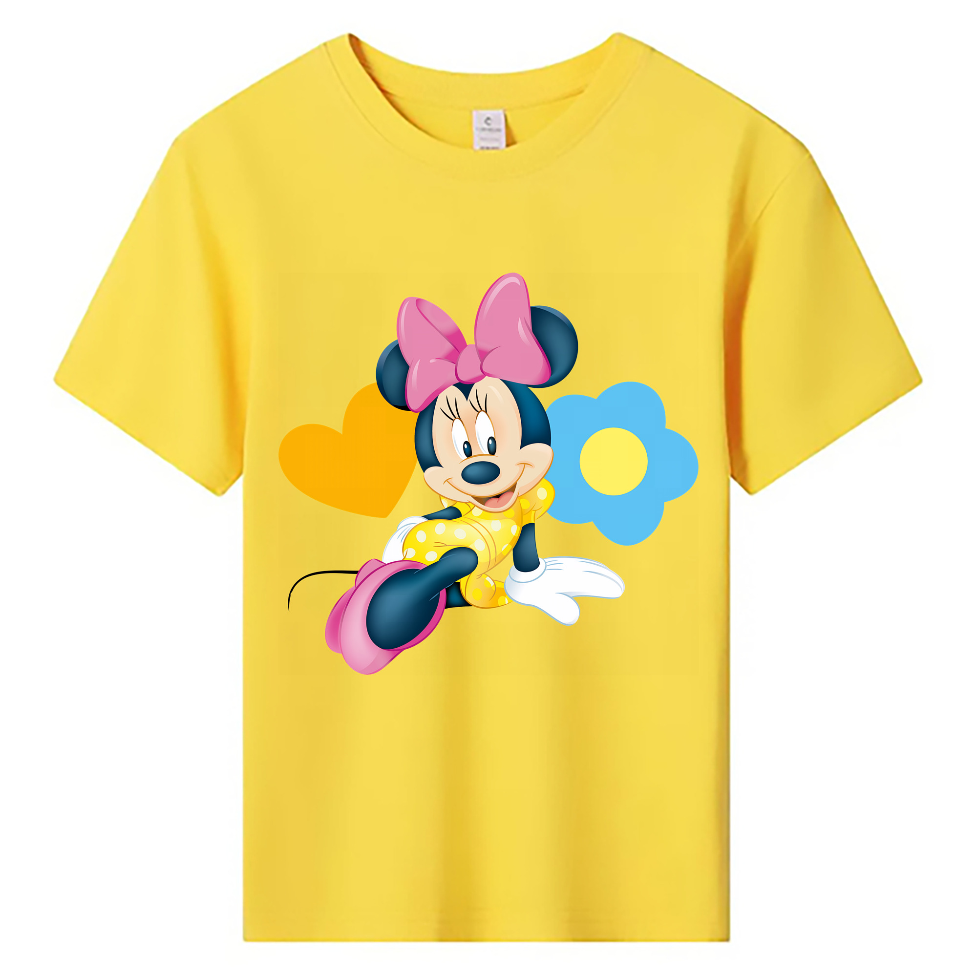 （画像用） ミッキーマウス Mickey Mouse 綿100％キッズTシャツ（フロントプリント）