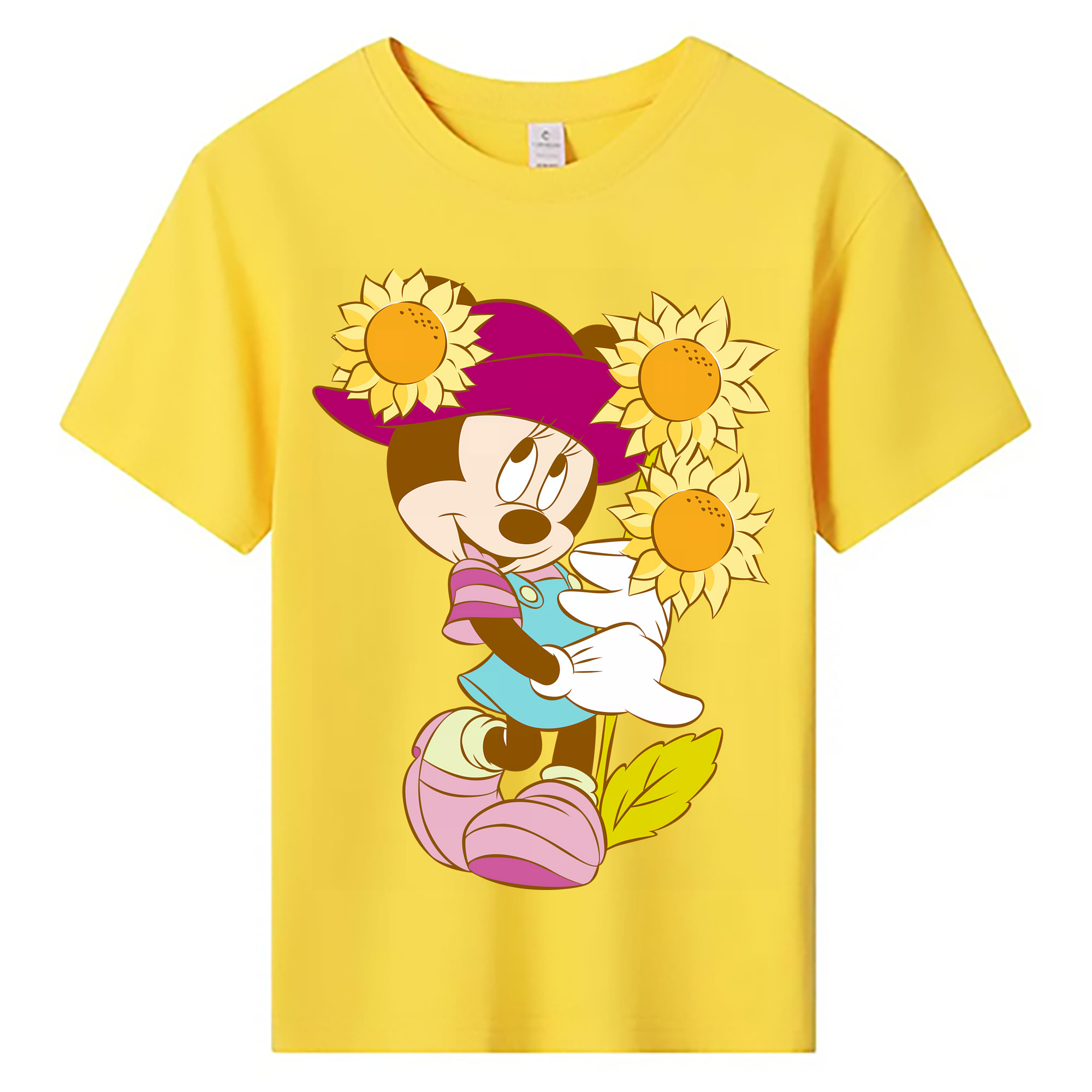 （画像用） ミッキーマウス Mickey Mouse 綿100％キッズTシャツ（フロントプリント）