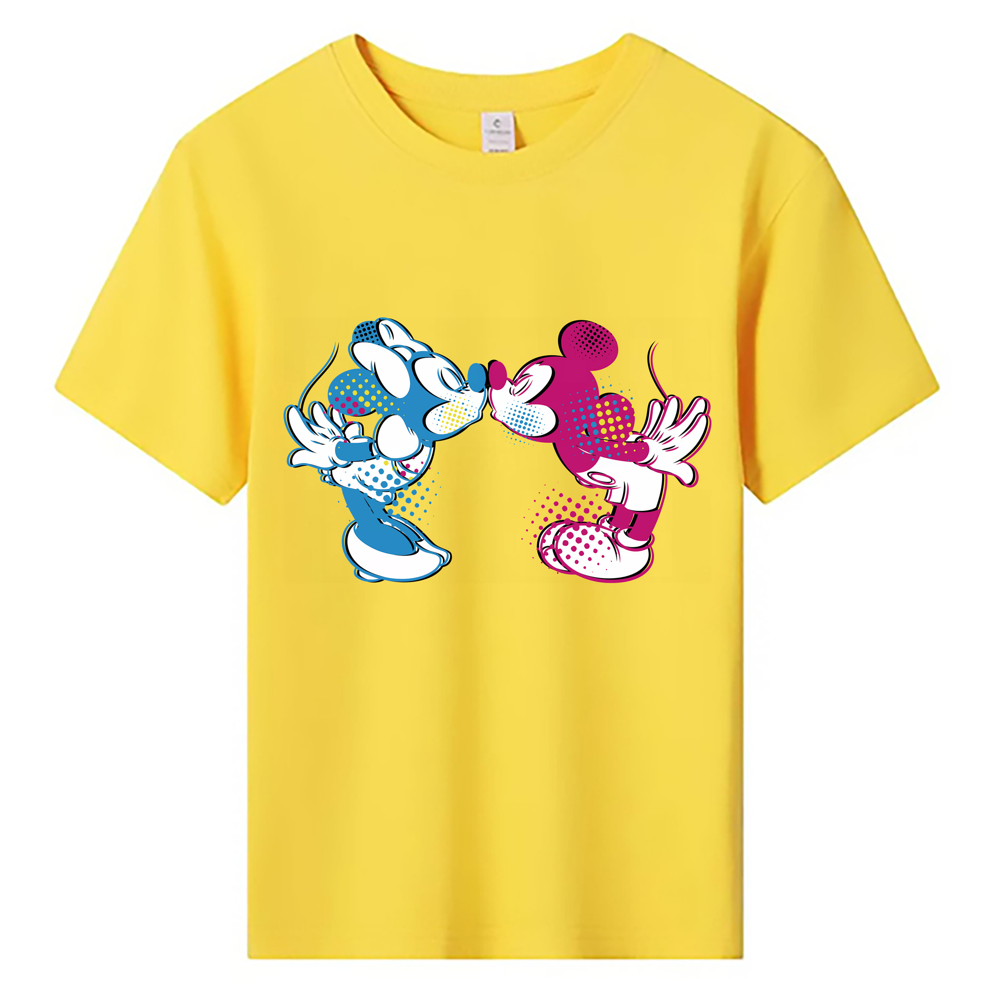（画像用） ミッキーマウス Mickey Mouse 綿100％キッズTシャツ（フロントプリント）