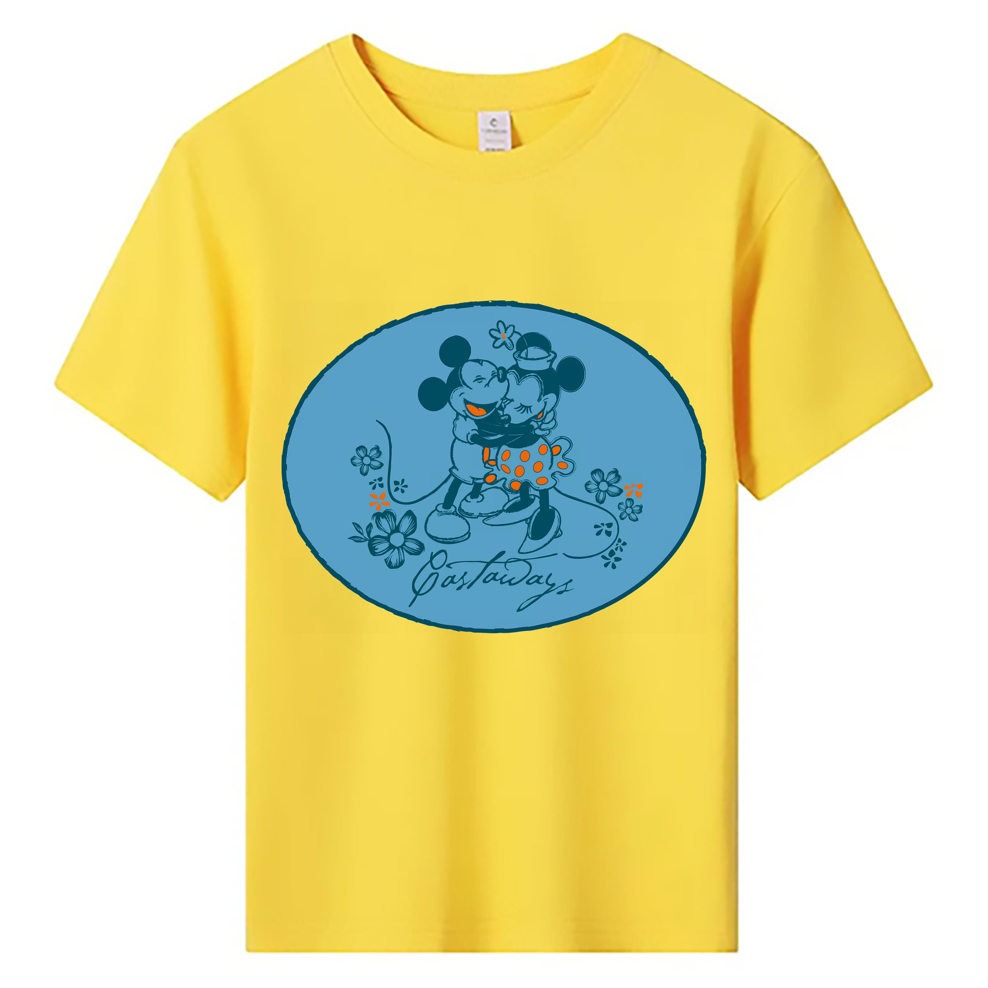 （画像用） ミッキーマウス Mickey Mouse 綿100％キッズTシャツ（フロントプリント）