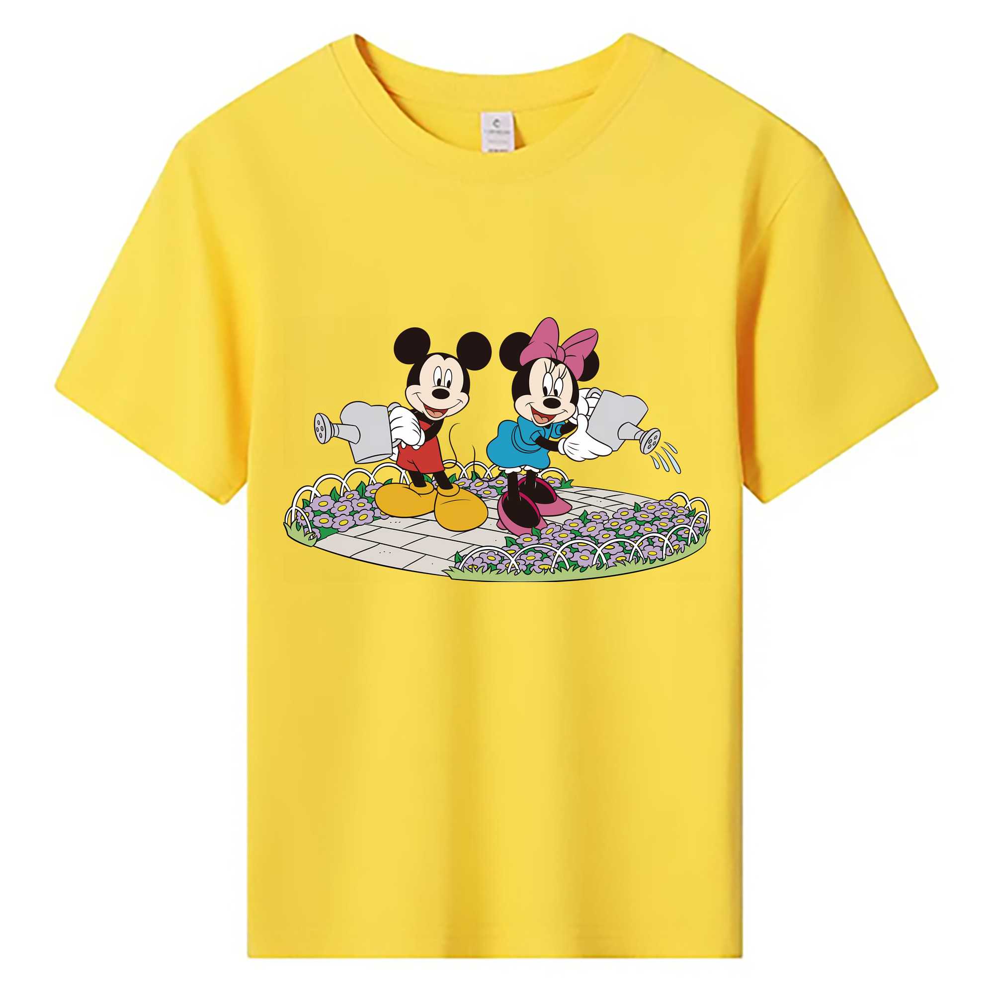 ミッキーマウス Mickey Mouse 綿100％キッズTシャツ（フロントプリント）
