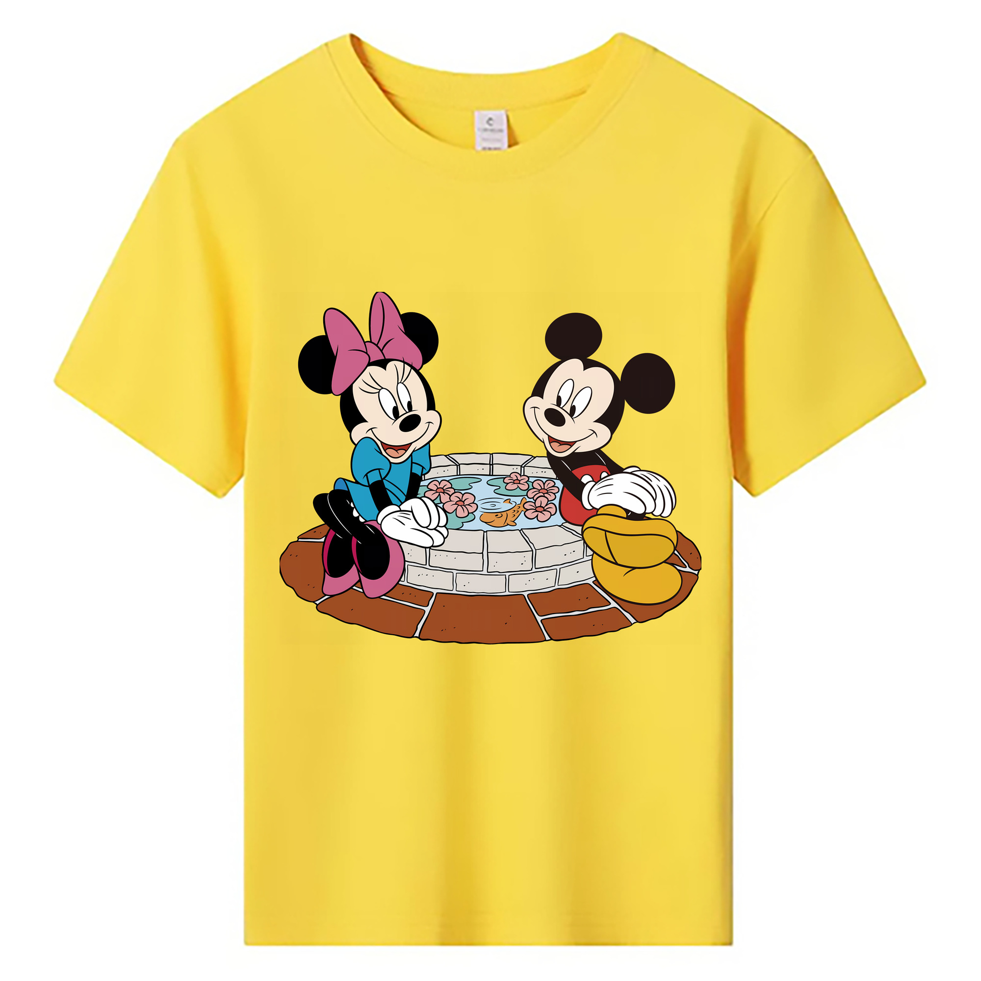 （画像用） ミッキーマウス Mickey Mouse 綿100％キッズTシャツ（フロントプリント）