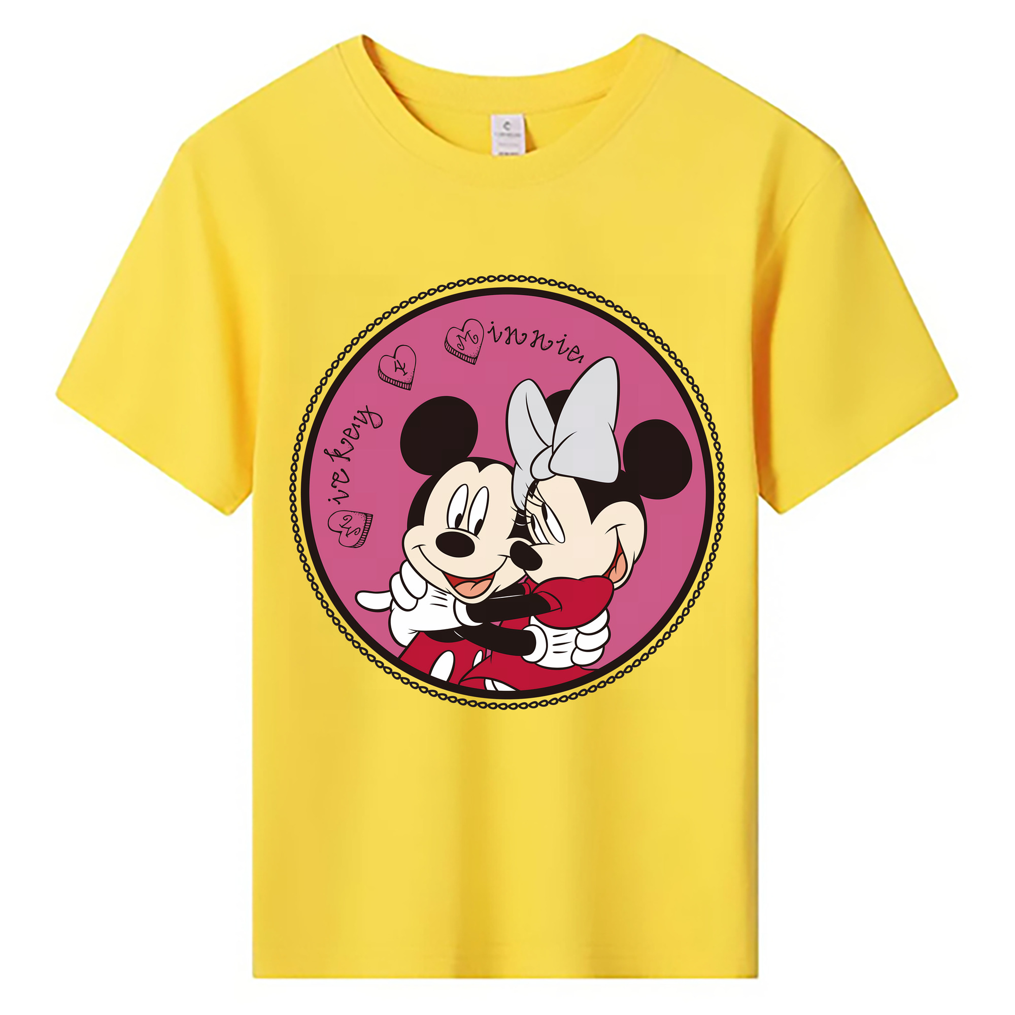 ミッキーマウス Mickey Mouse 綿100％キッズTシャツ（フロントプリント）