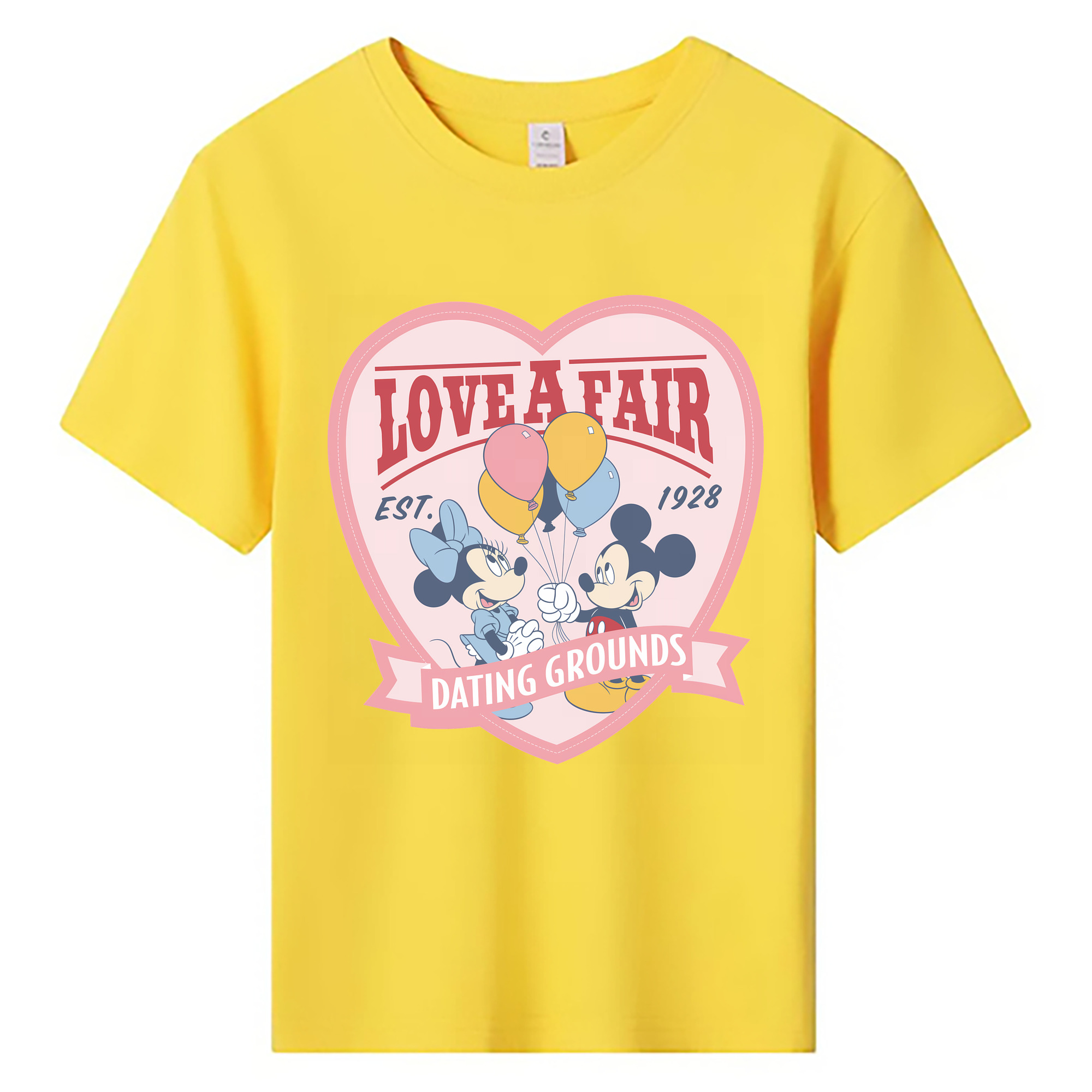 （画像用） ミッキーマウス Mickey Mouse 綿100％キッズTシャツ（フロントプリント）