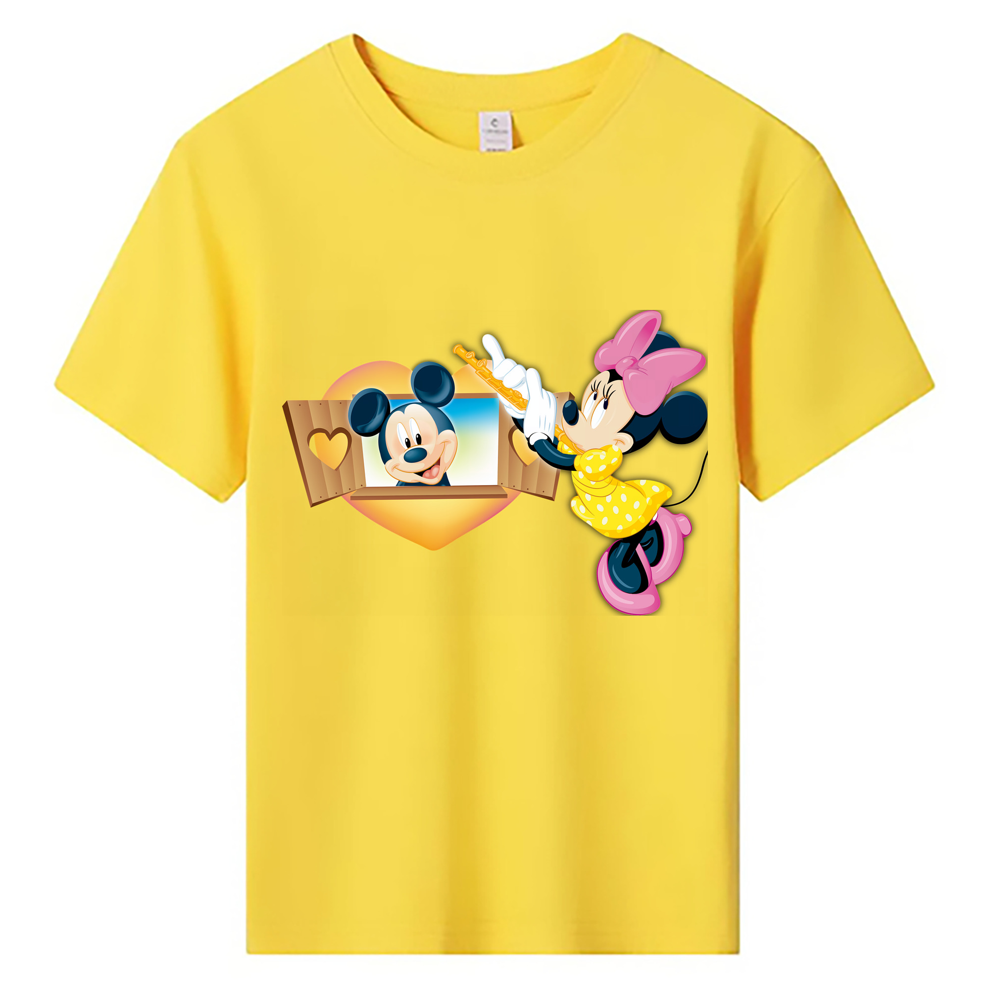 ミッキーマウス Mickey Mouse 綿100％キッズTシャツ（フロントプリント）