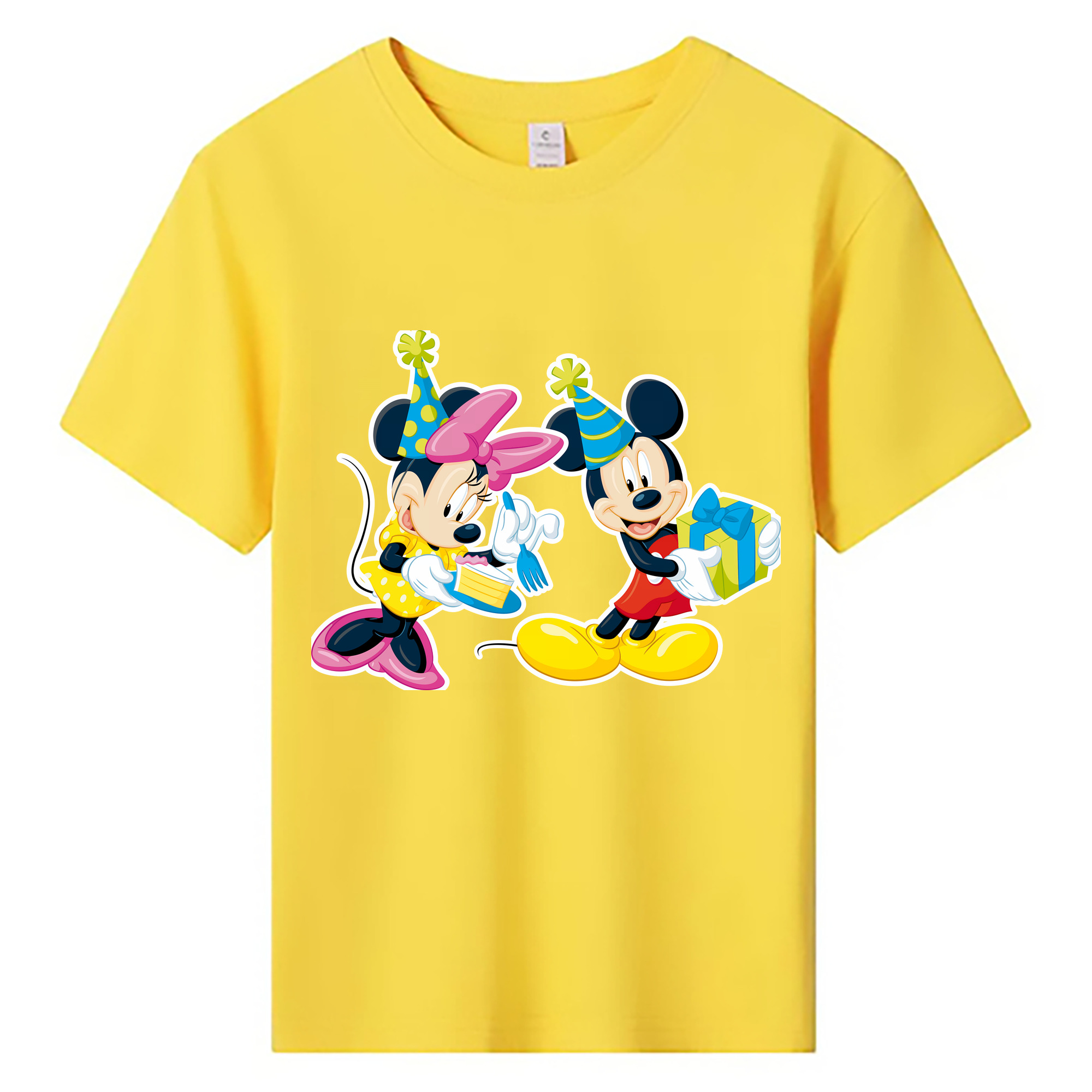 ミッキーマウス Mickey Mouse 綿100％キッズTシャツ（フロントプリント）