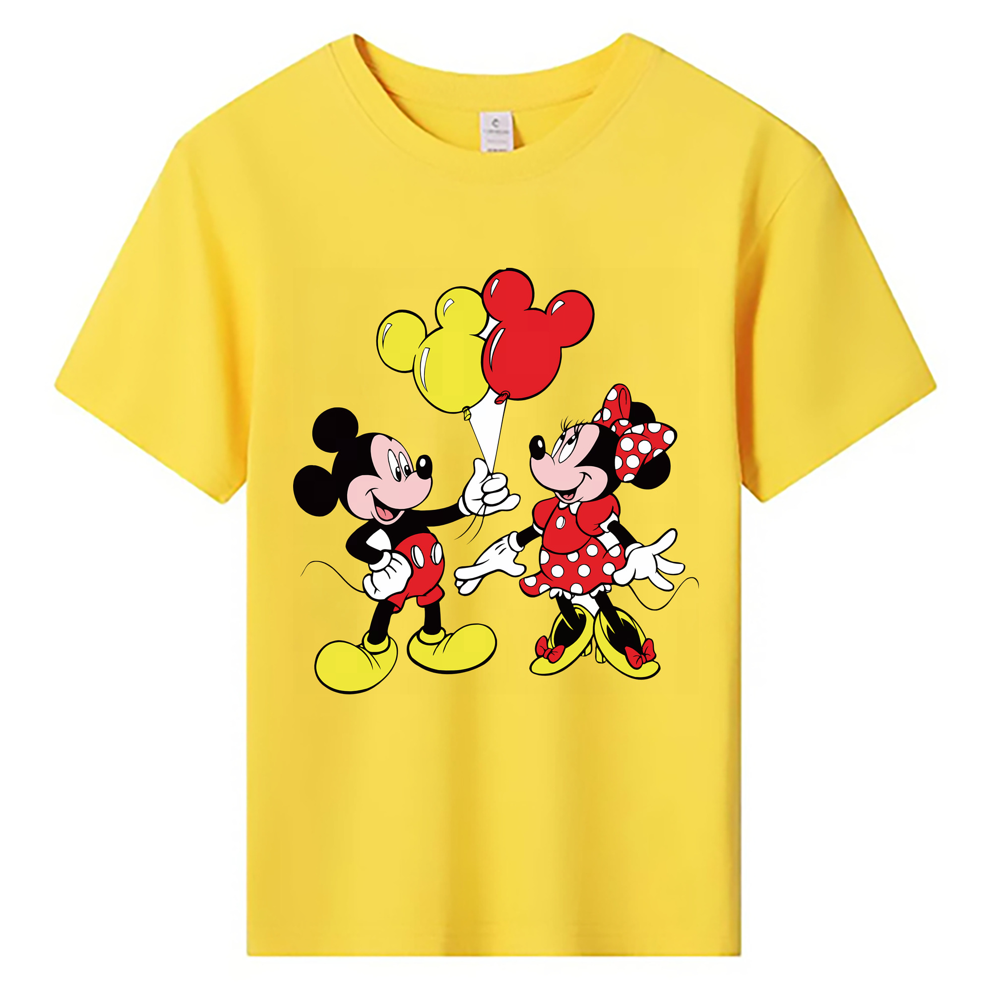 （画像用） ミッキーマウス Mickey Mouse 綿100％キッズTシャツ（フロントプリント）