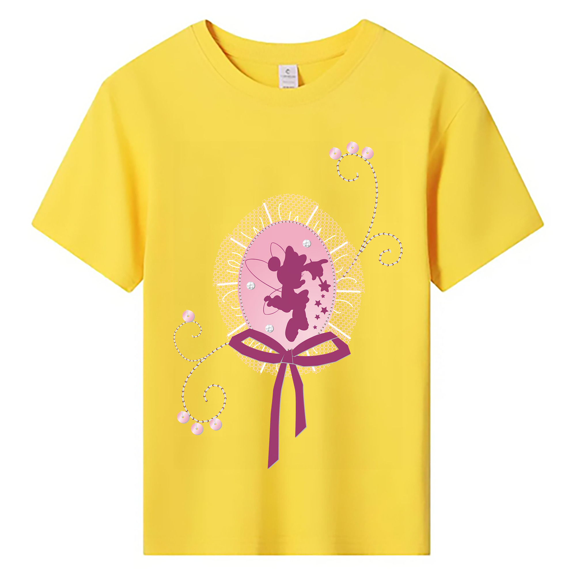 （画像用） ミッキーマウス Mickey Mouse 綿100％キッズTシャツ（フロントプリント）