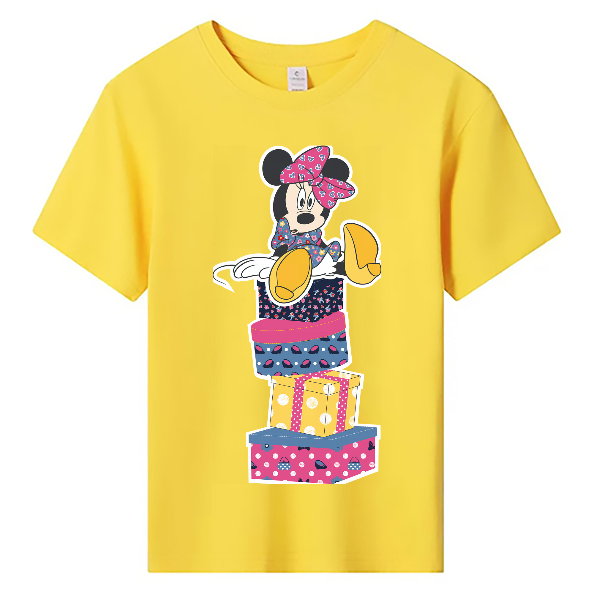（画像用） ミッキーマウス Mickey Mouse 綿100％キッズTシャツ（フロントプリント）